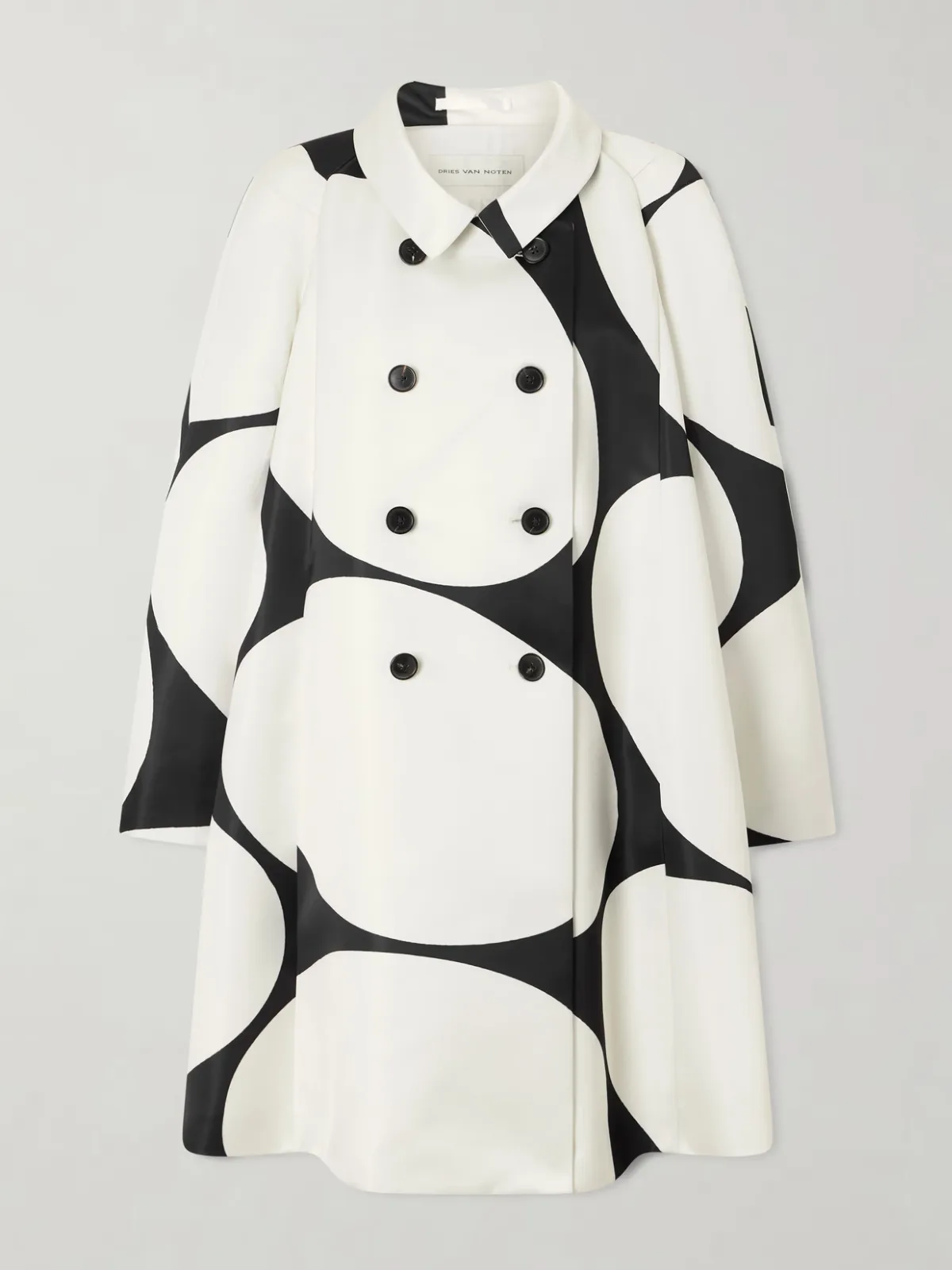 - Ripa Giant Egg Printed Satin Coat -