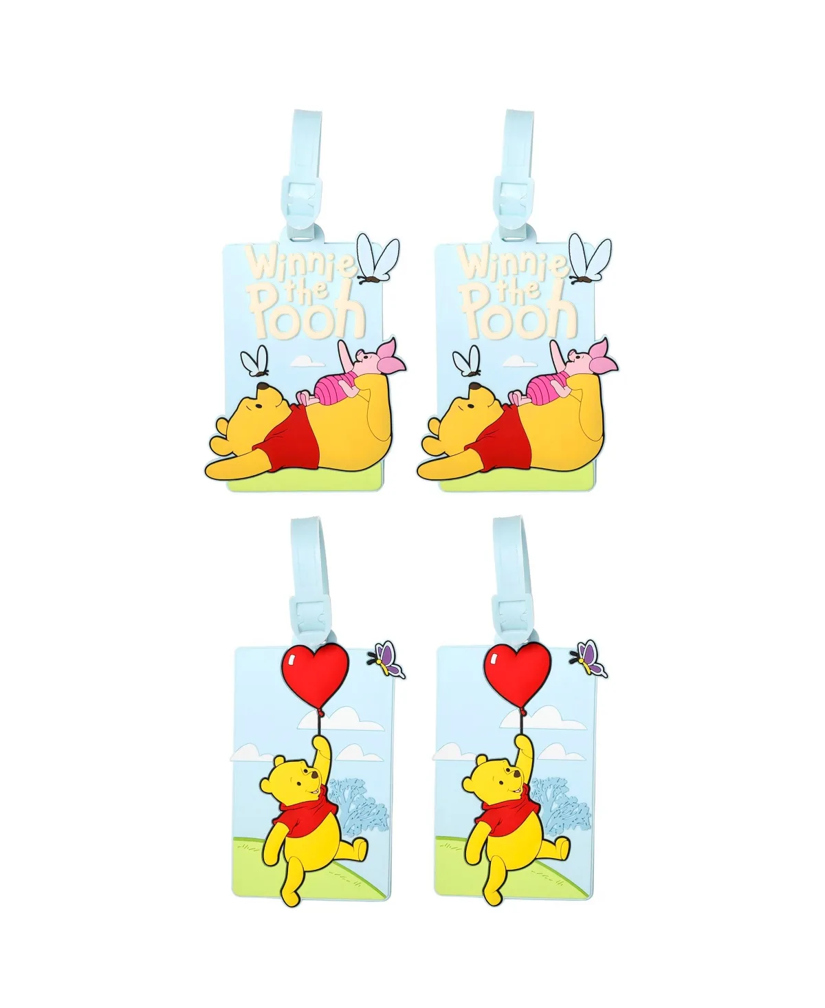 Winnie the Pooh 4 Piece Silicone Luggage Tag Set by Disney