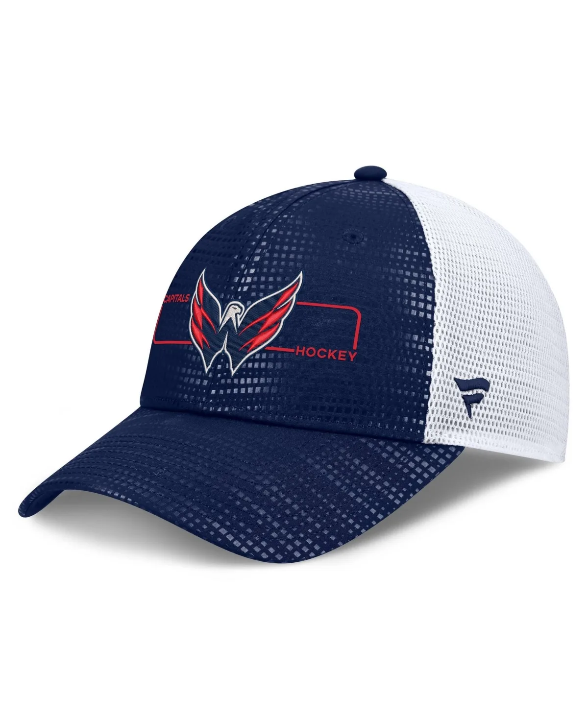 Washington Capitals Authentic Pro Rink Boxed Logo Trucker Hat by Fanatics