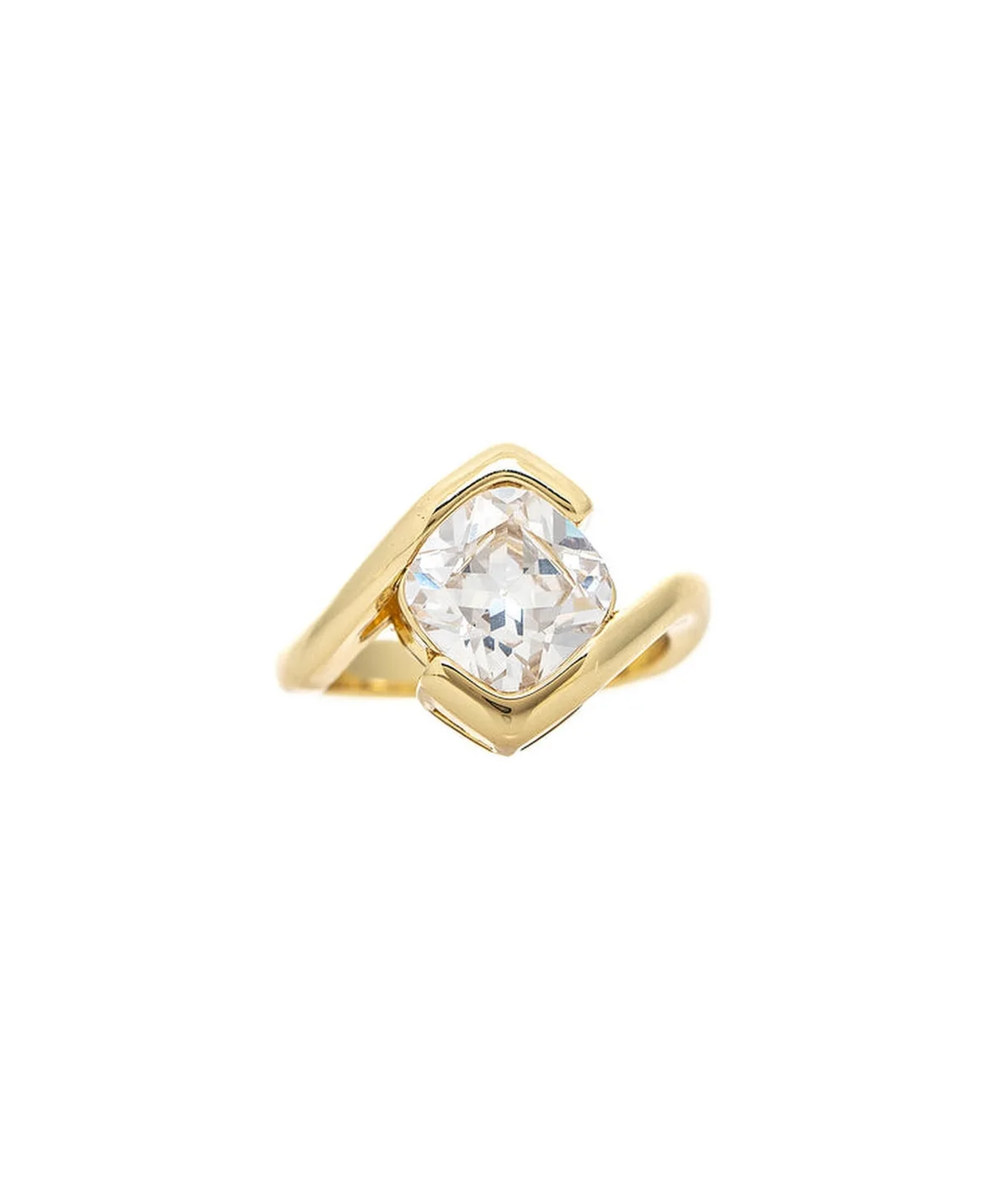 Cubic Zirconia Polished Cushion Cut Ring by Rivka Friedman