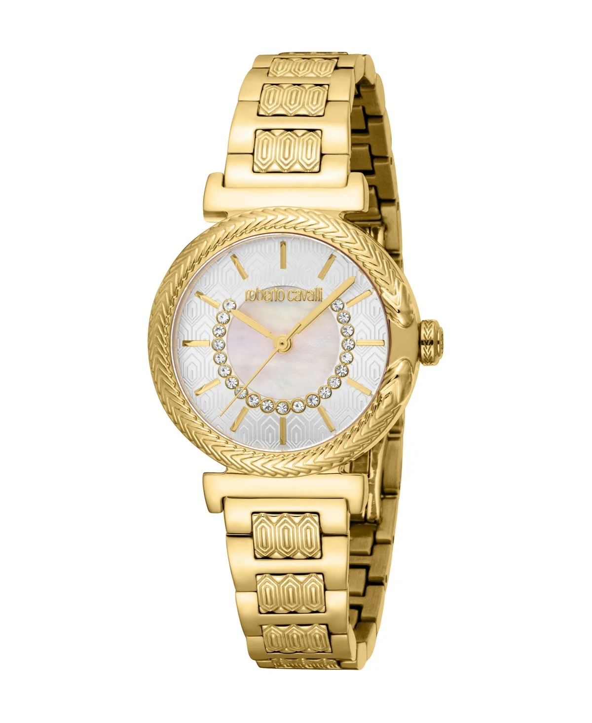 Quartz Galante Gold Stainless Steel Bracelet Watch, 30mm by Roberto Cavalli