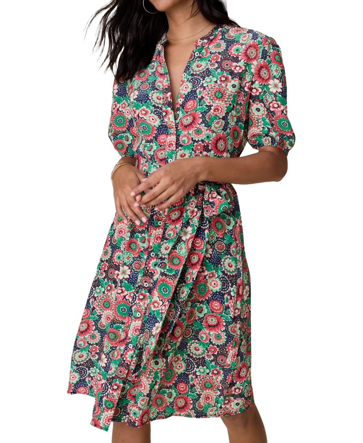 Short Sleeve Lemon Print Midi Alix Dress by Untuckit