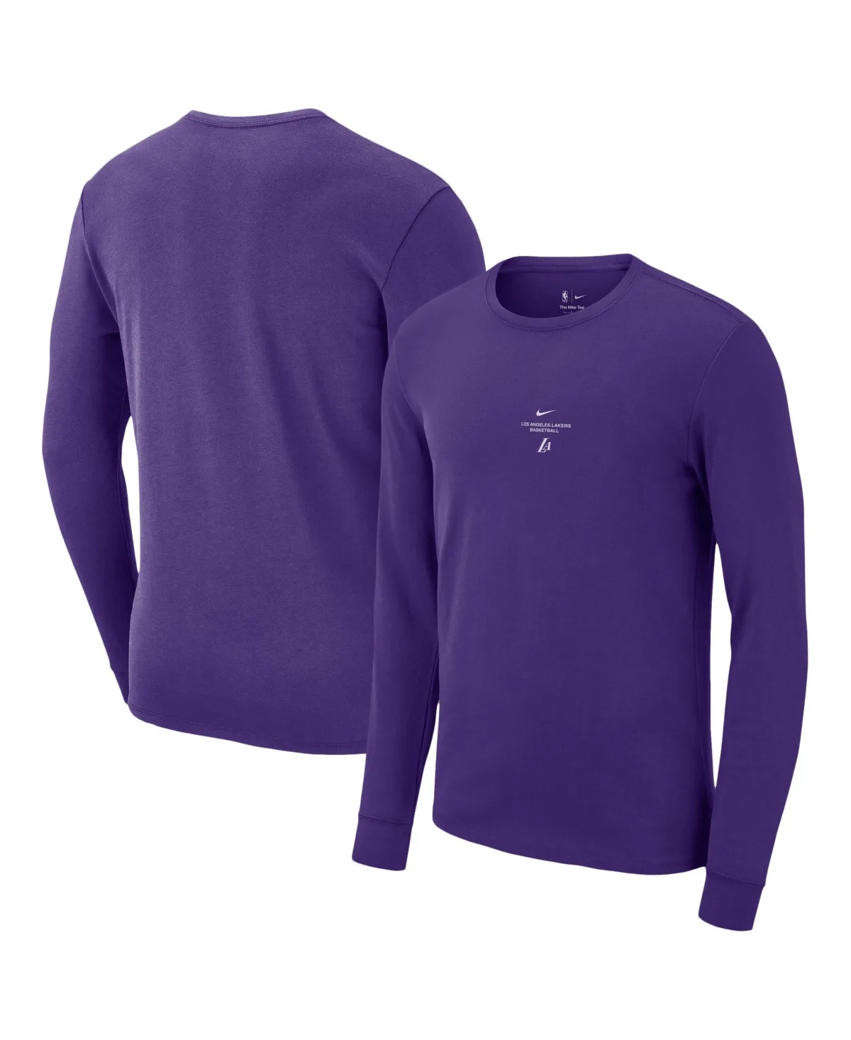 Los Angeles Lakers 2026 Standard Issue Practice Long Sleeve T-Shirt by Nike