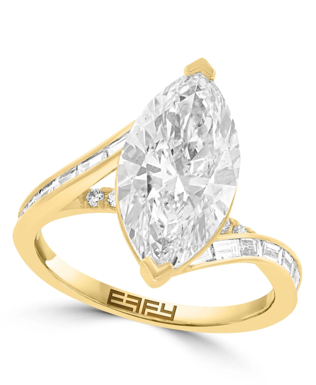 Certified Lab Grown Diamond Marquise Ring (4-1/2 ct. t.w.) in 14K Yellow Gold