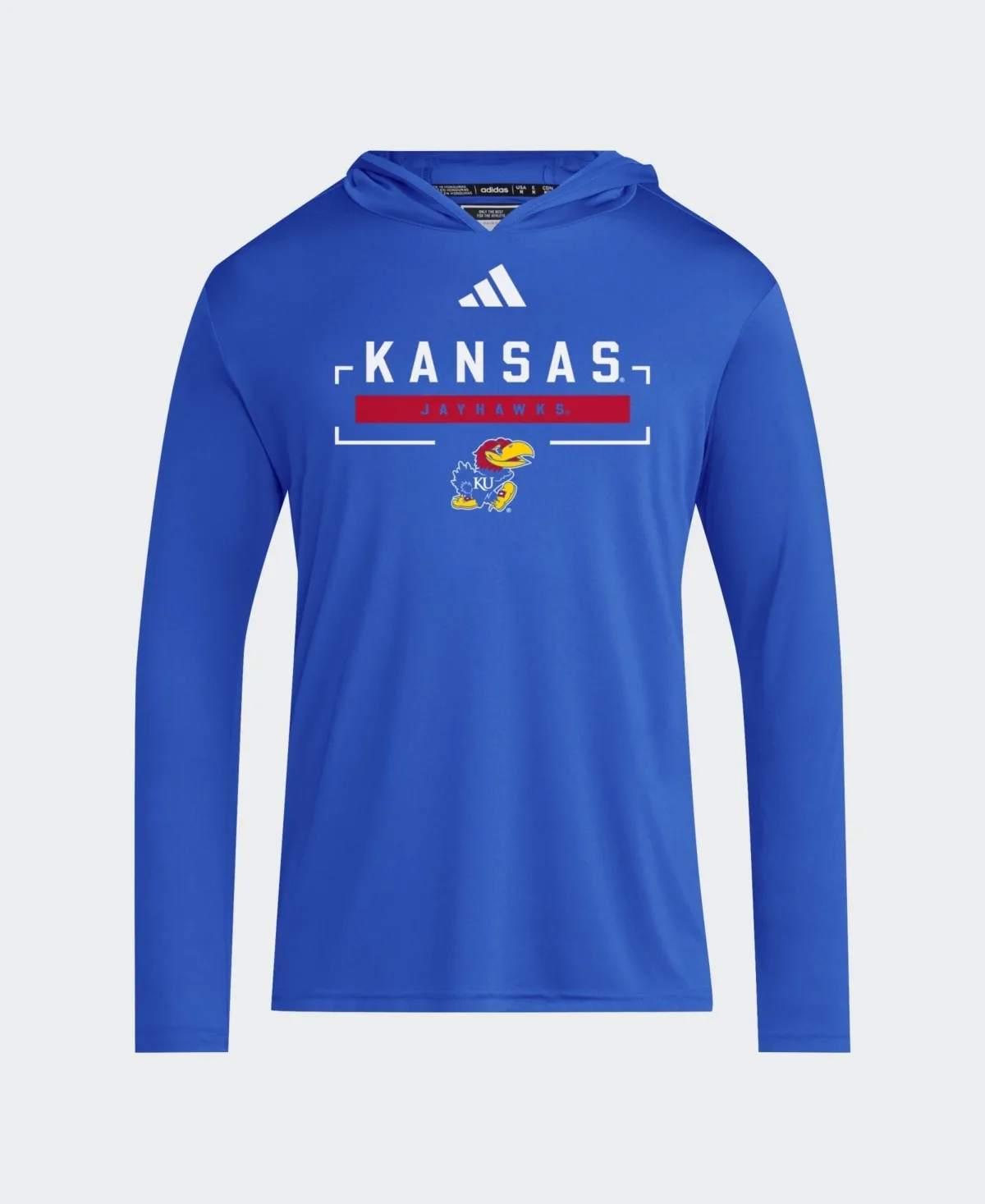 Kansas Jayhawks D4T Long Sleeve Hooded Sweatshirt by adidas