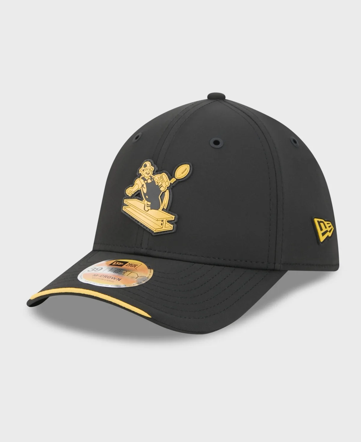 Pittsburgh Steelers 2026 Sideline Throwback 39THIRTY M-Crown Flex Hat by New Era