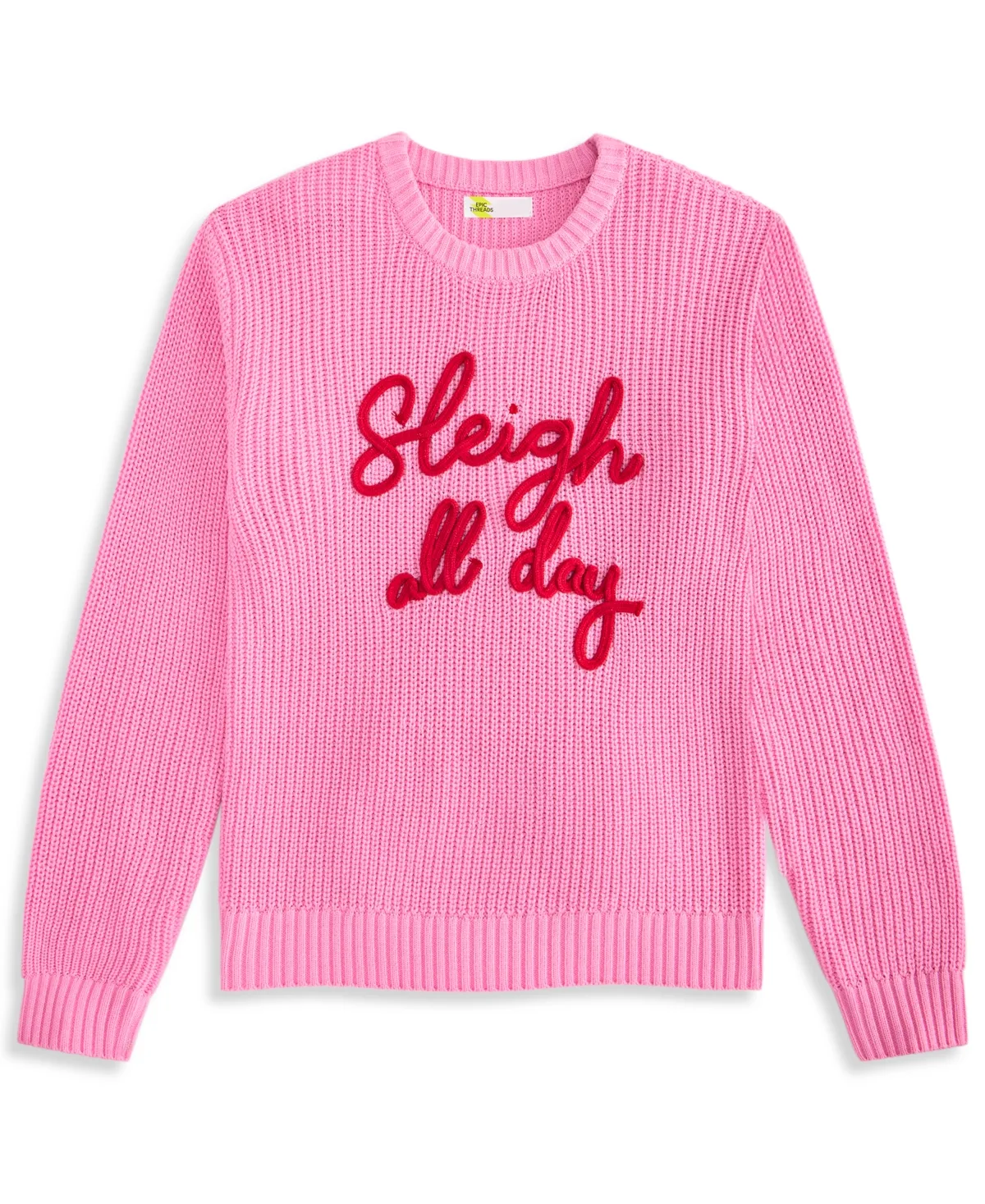 Sleigh Long-Sleeve Crewneck Sweater by Epic Threads