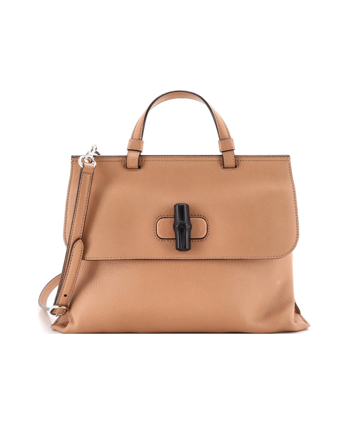 Pre-Owned Gucci Medium Bamboo Daily Top Handle Bag Leather by Gucci