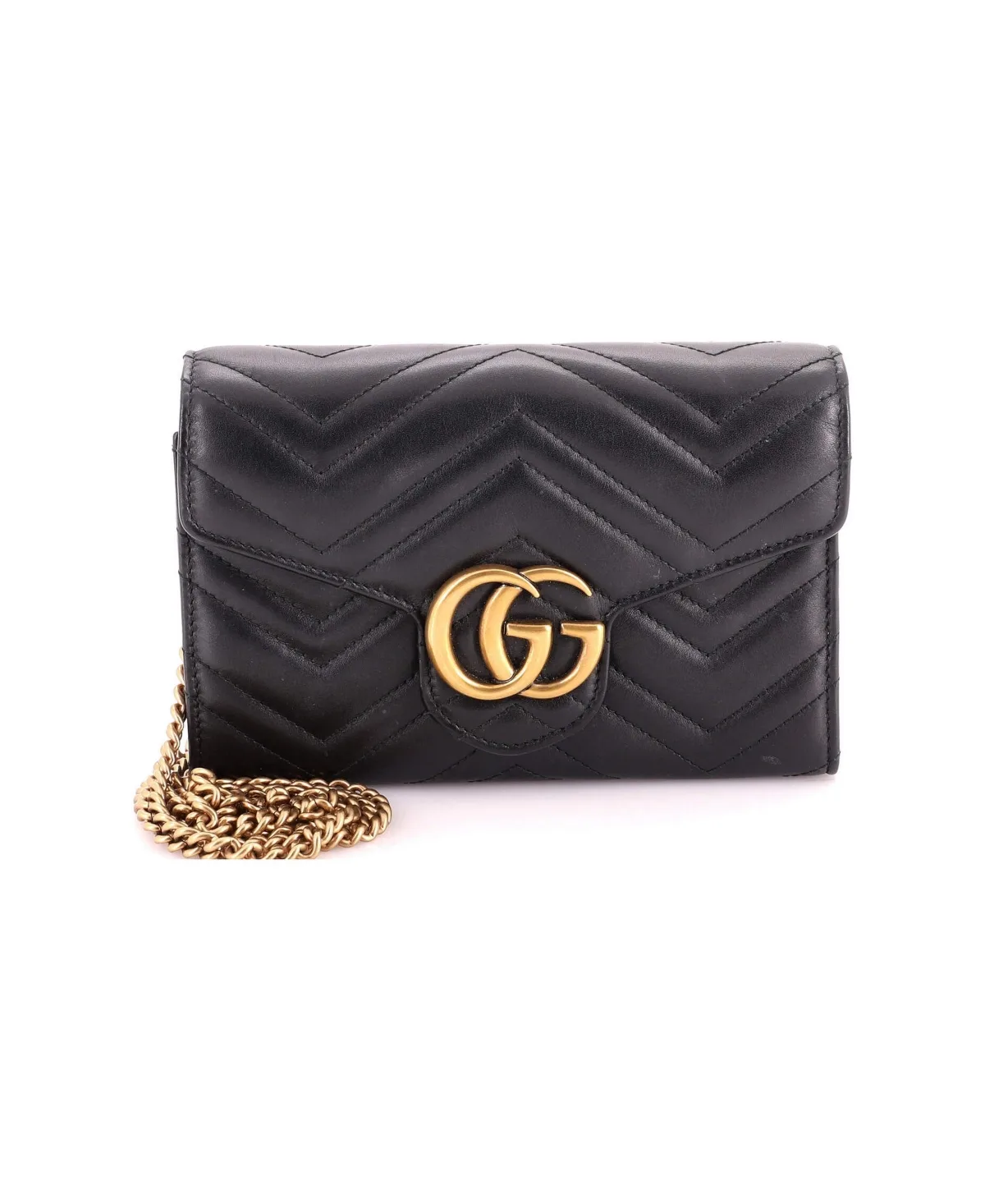 Pre-Owned Gucci Gg Marmont Mini Quilted Crossbody Wallet, 7.5 W x 5 H x 2 D by Gucci