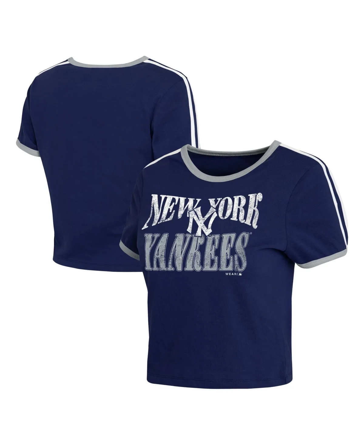 New York Yankees Cropped Throwback Ringer Baby T-Shirt