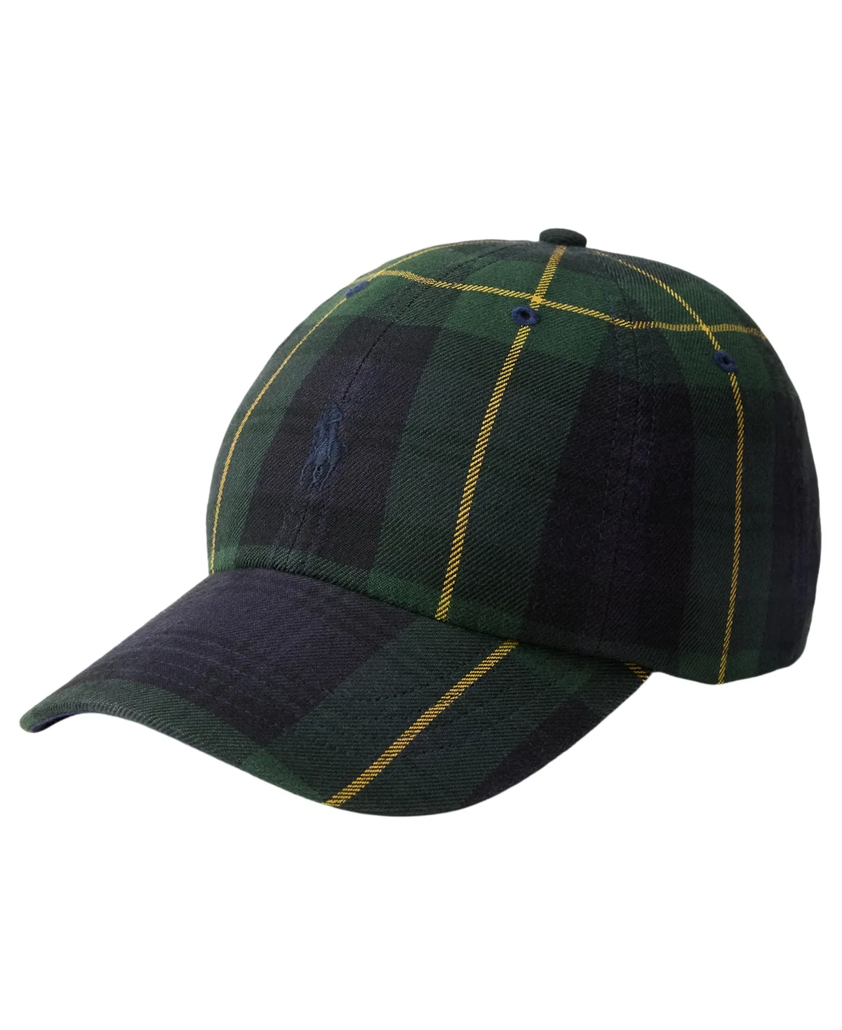 Plaid Adjustable Twill Ball Cap by Polo Ralph Lauren