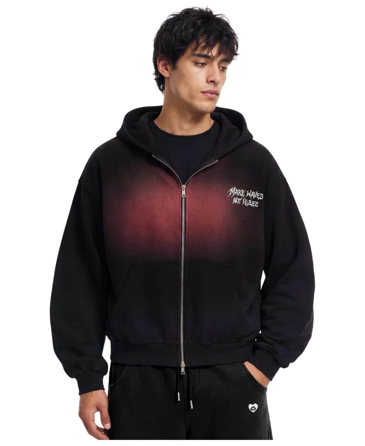 Boxy Graphic Full-Zip Hoodie by Aelfric Eden