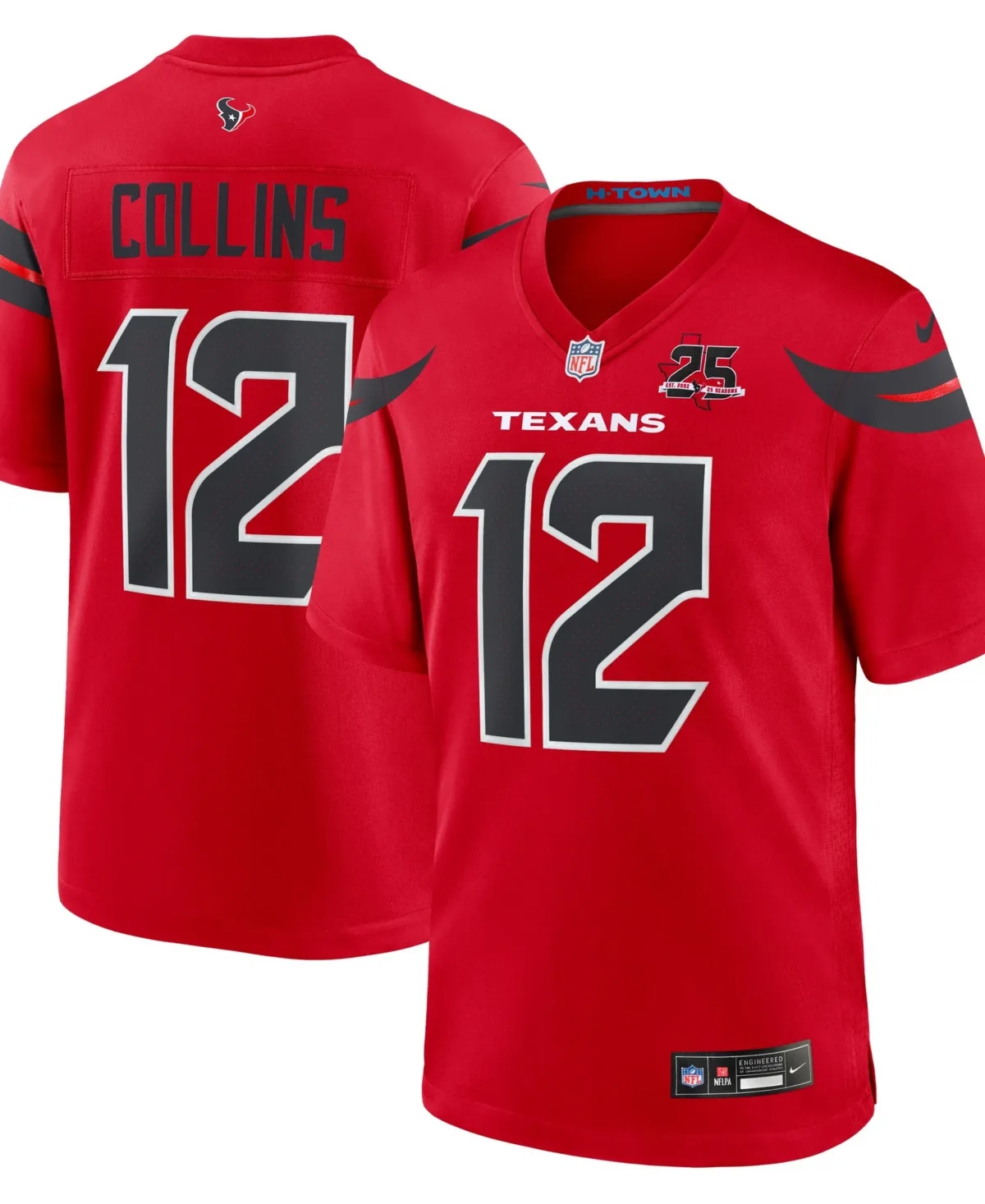 Nico Collins Houston Texans Alternate 25th Season Game Jersey by Nike