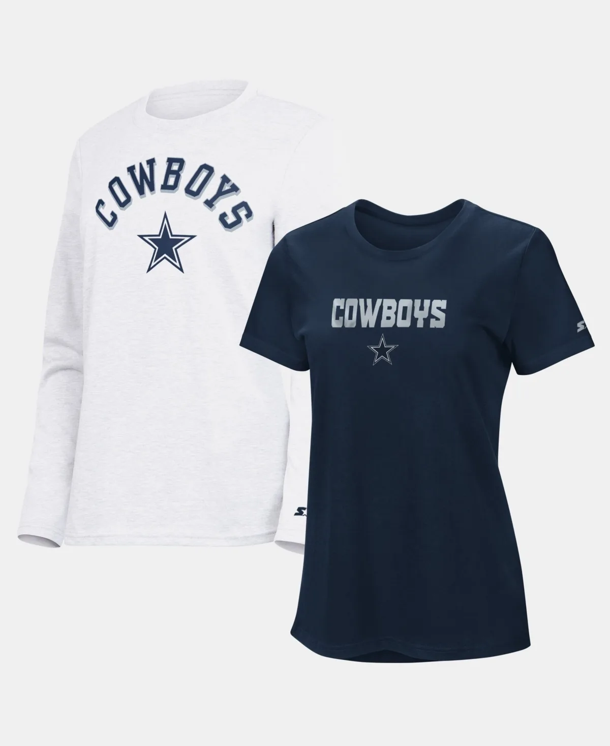 Dallas Cowboys Short Sleeve Long Sleeve T-Shirt Combo Pack by Starter