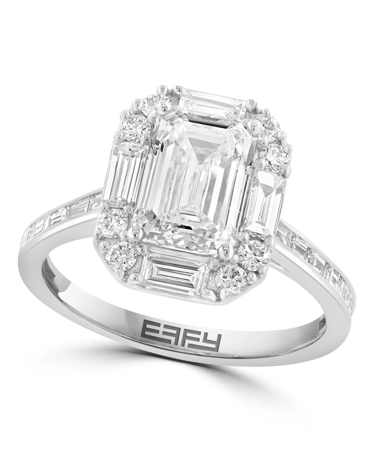 Certified Lab Grown Diamond Halo Ring (2-7/8 ct. t.w.) in 14k White Gold