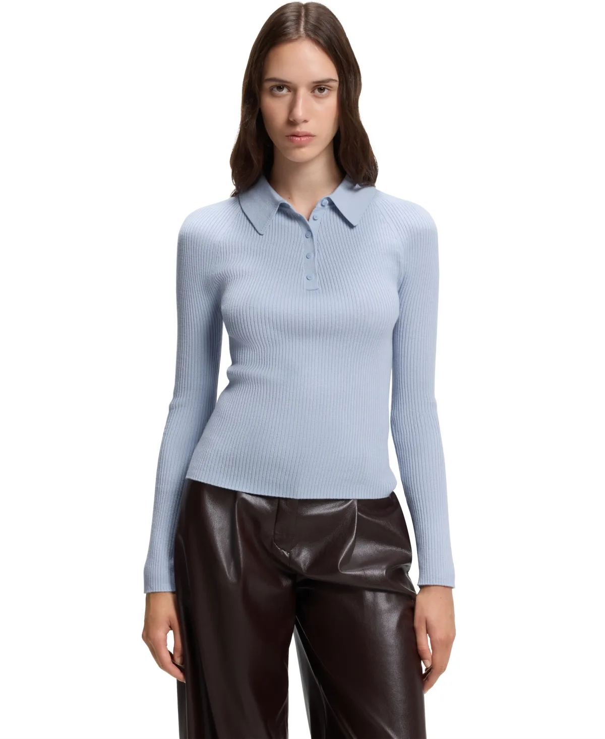 Boss by Hugo Boss Wool Fitted Polo Sweater by Hugo Boss