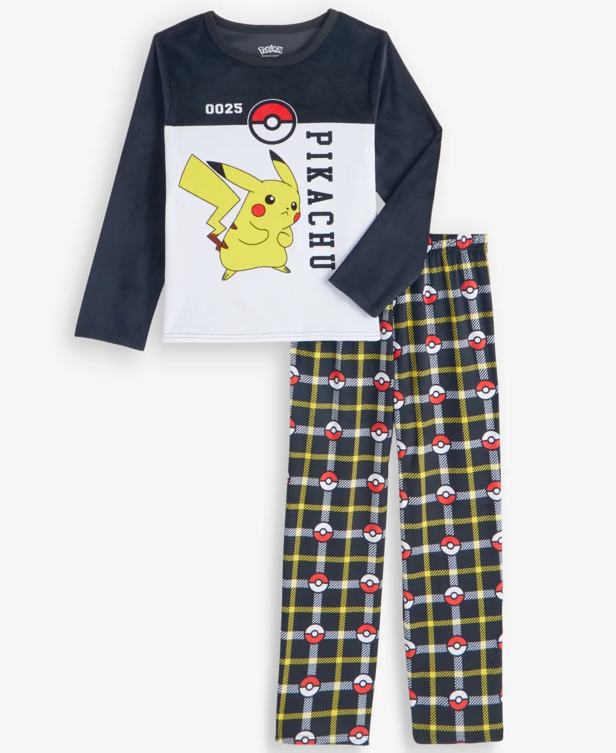 Pikachu Long-Sleeve Fleece Top and Pants, 2-Piece Set by Pokemon