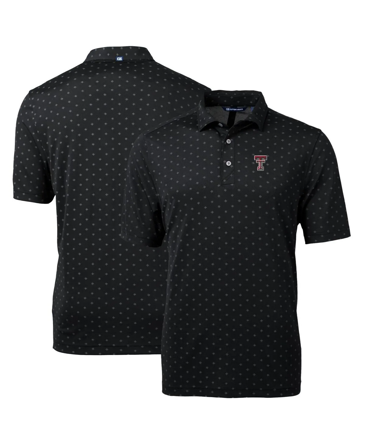 Texas Tech Red Raiders Virtue Eco Pique Tile Print Polo Shirt by Cutter & Buck