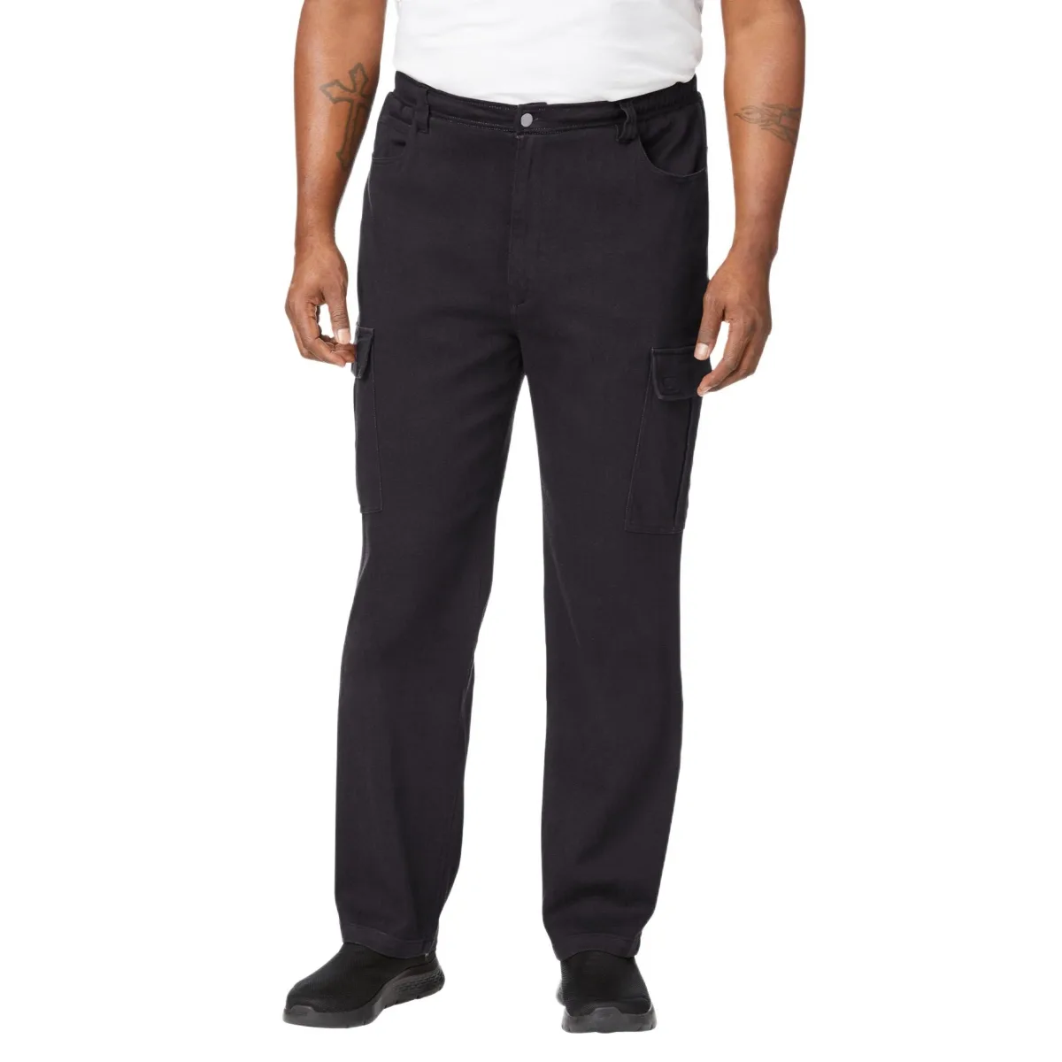 Relaxed Fit Cargo Denim Look Sweatpants by Kingsize