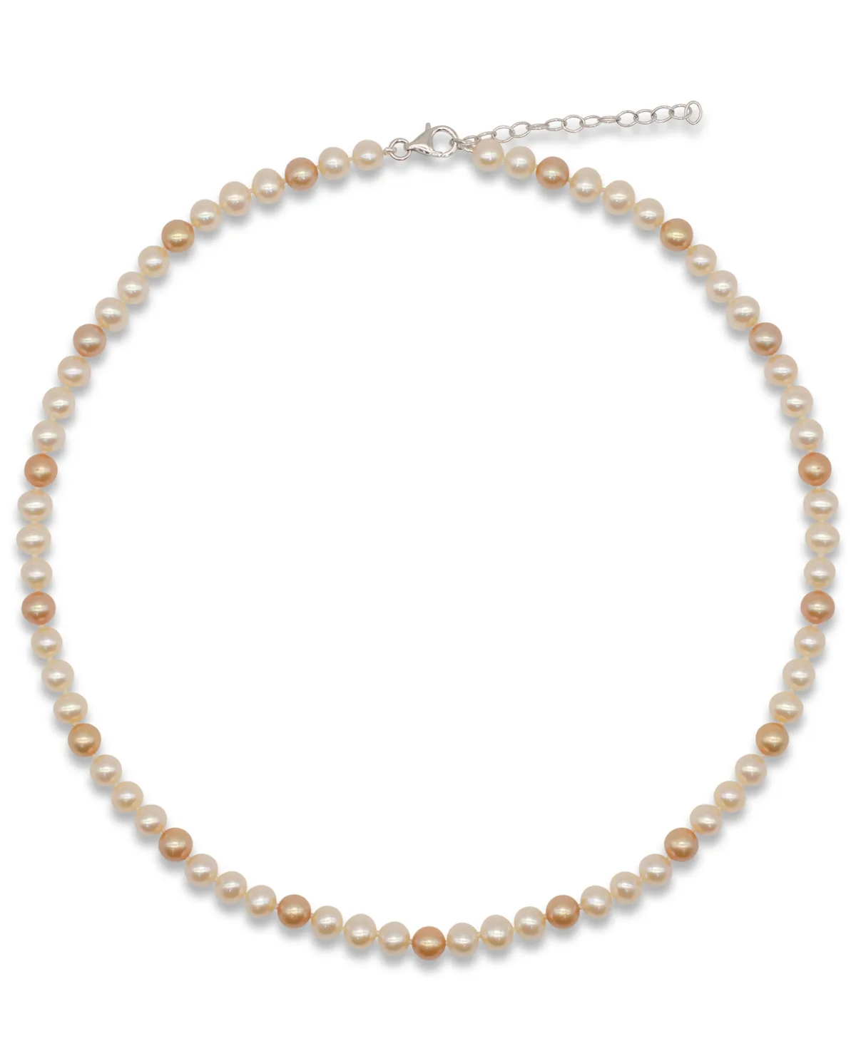 Cultured Freshwater Pearl Necklace (6-7 mm) in Sterling Silver