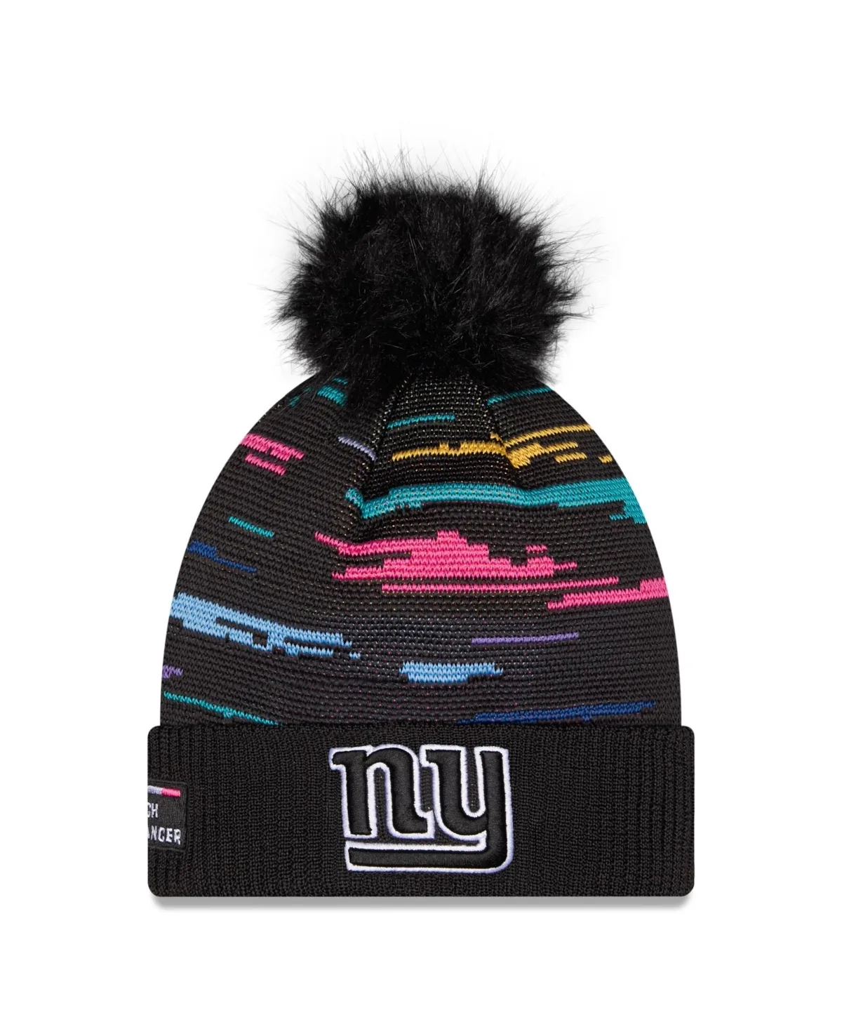 New York Giants 2026 Nfl Crucial Catch Cuffed Knit with Pom Hat by New Era