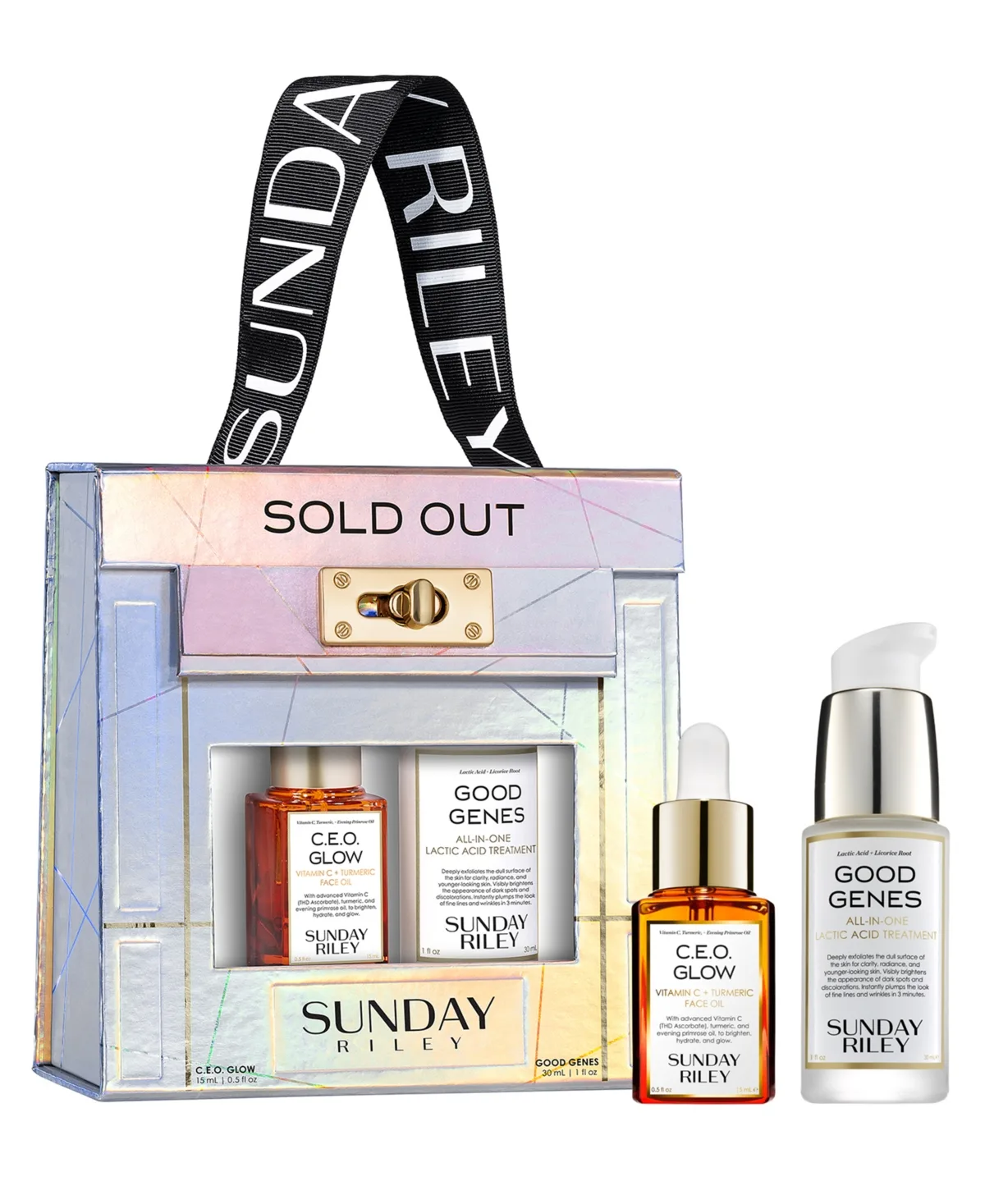 2-Piece Sold Out: Good Genes All-In-One Lactic Acid Treatment + C.E.O. Glow Oil Kit by Sunday Riley