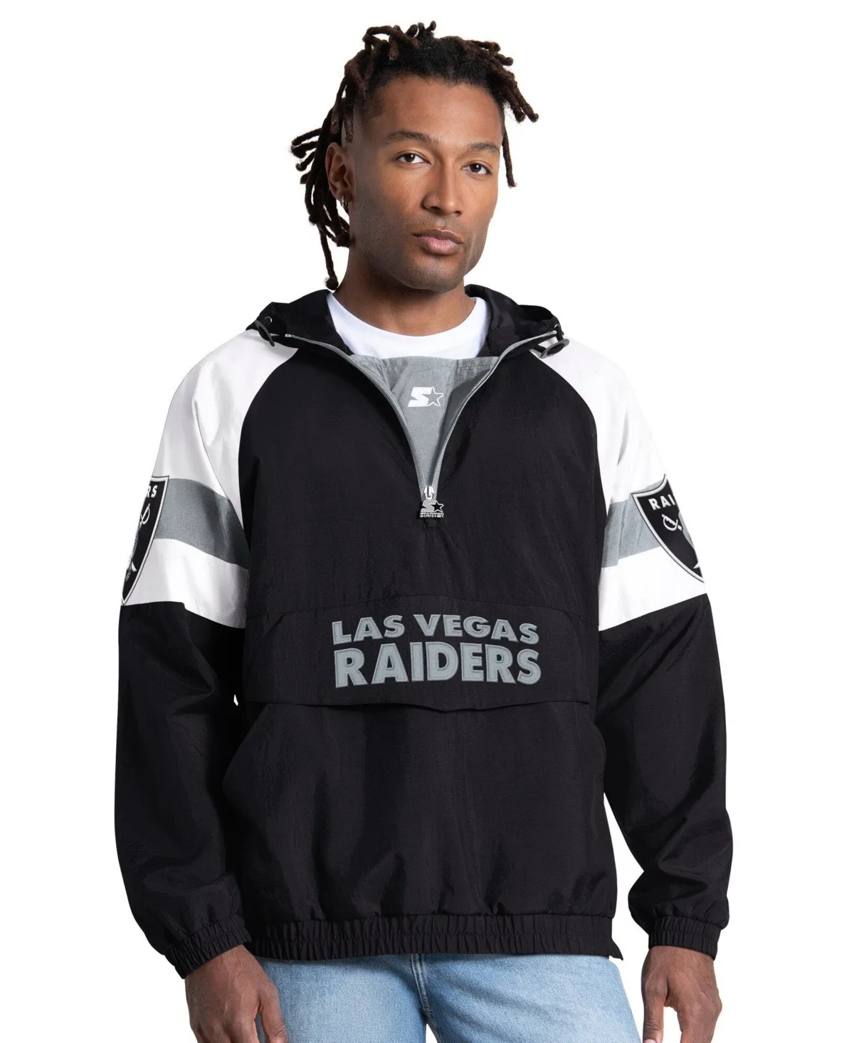 Las Vegas Raiders Street Cut Half-Zip Jacket