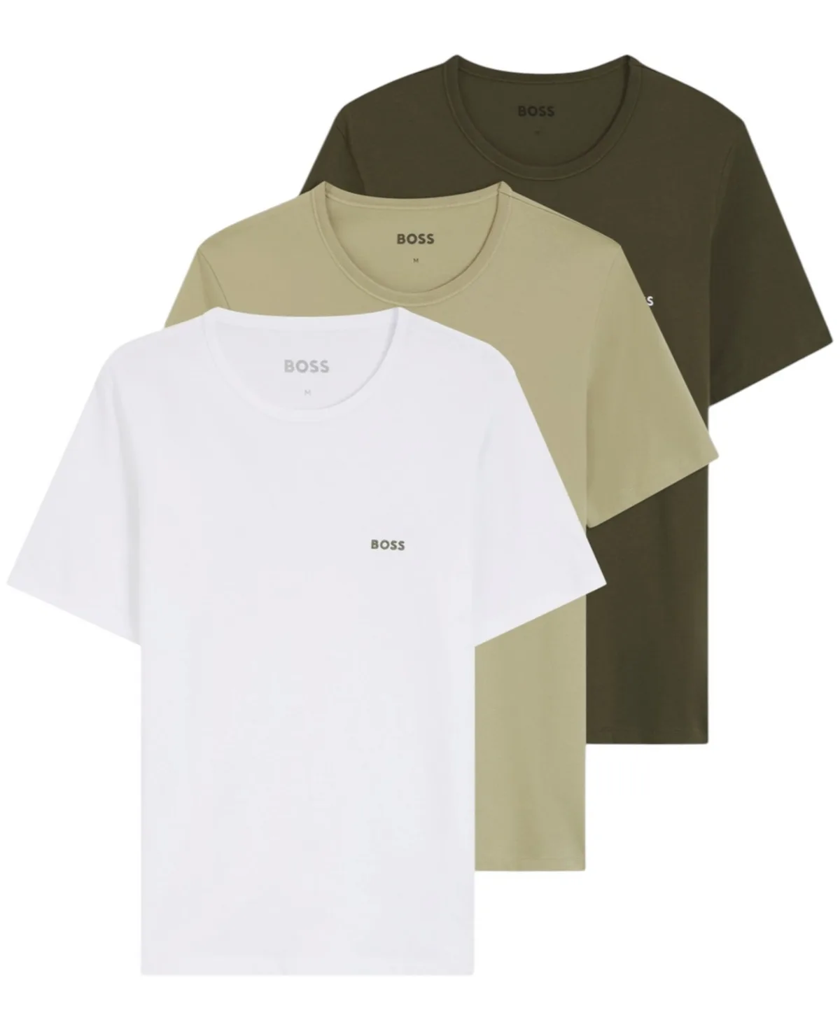 Short-Sleeve Crewneck Classic-Fit T-Shirts, 3-Pack by Hugo Boss