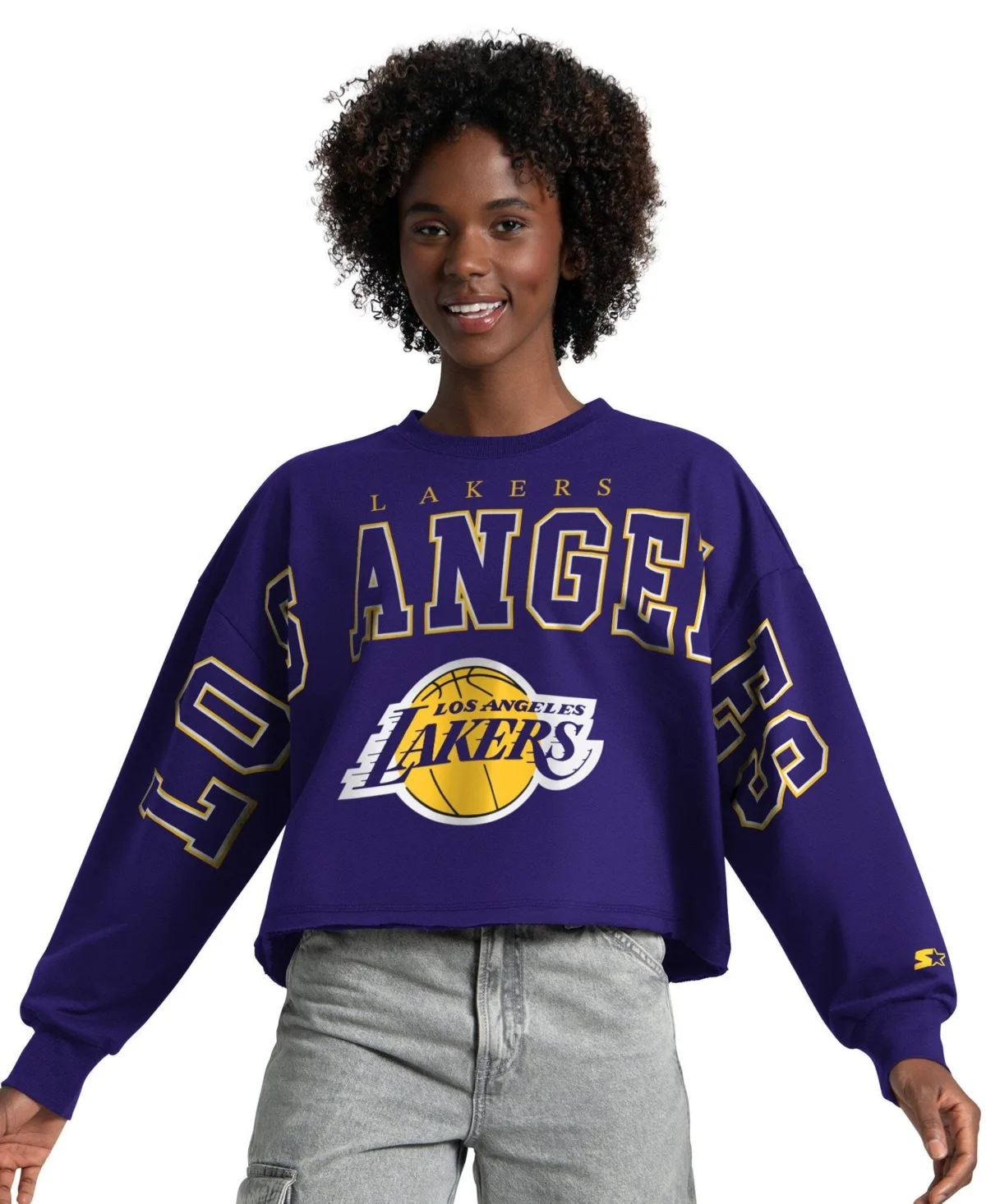 Los Angeles Lakers Bleachers Cropped Sweatshirt
