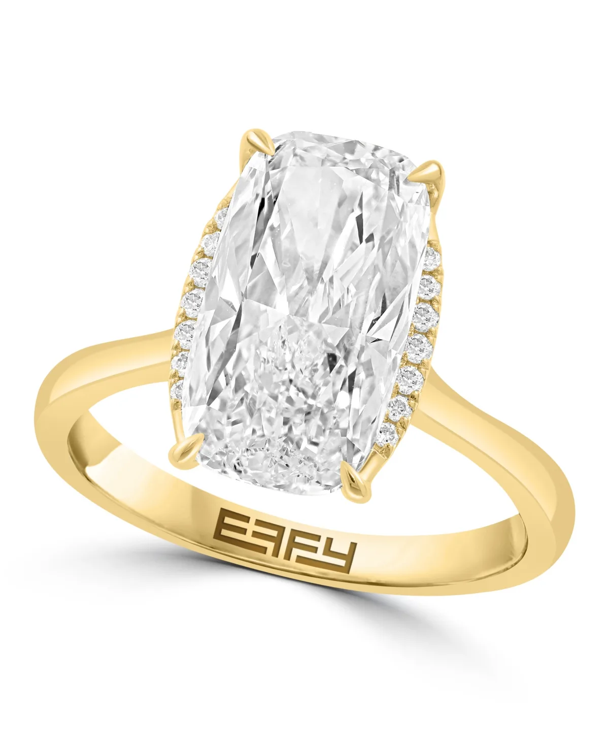 Lab Grown Diamond Cushion Ring (4-1/20 ct. t.w.) in 14K Yellow Gold