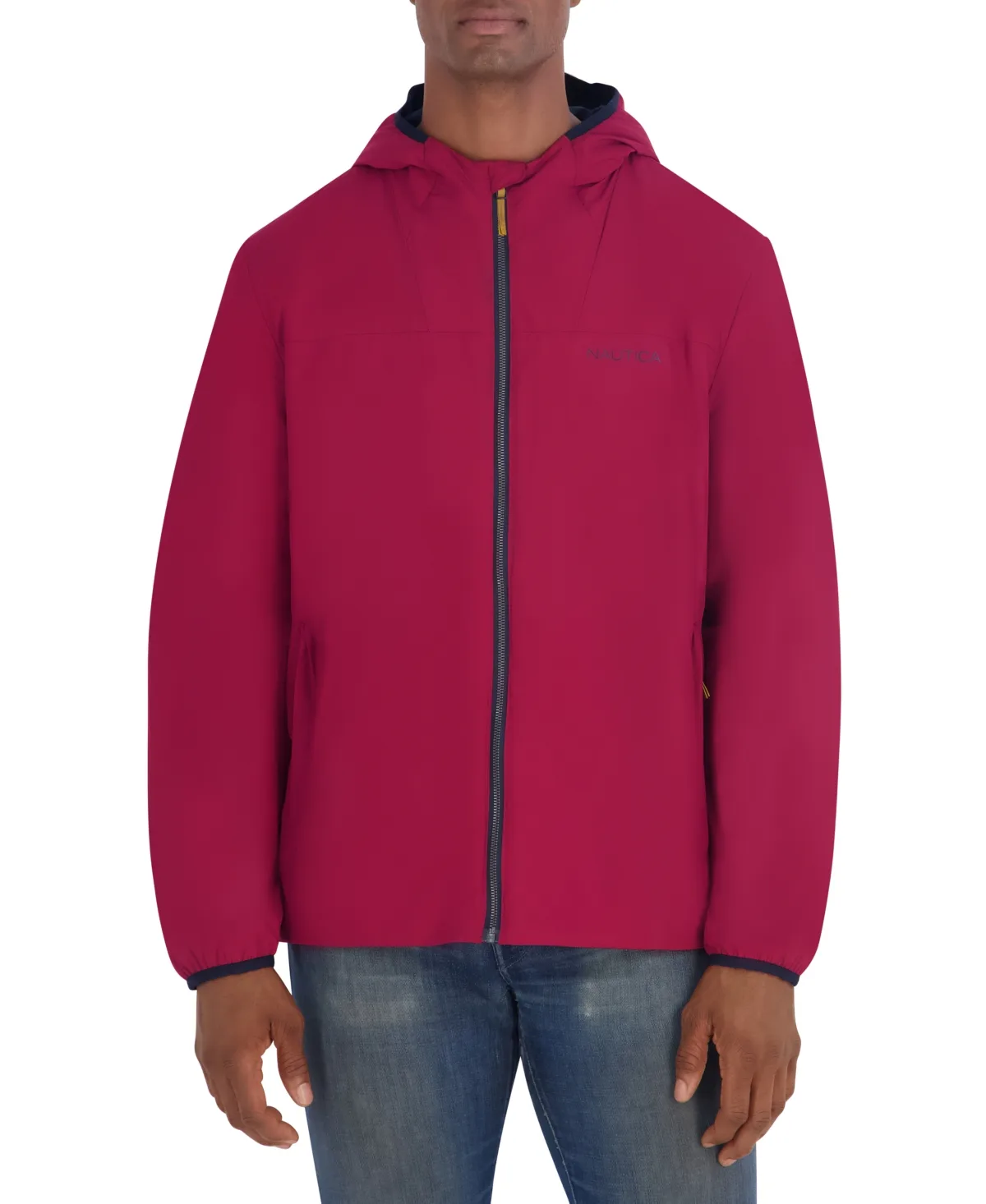 Hooded Transitional Zip Front Jacket by Nautica