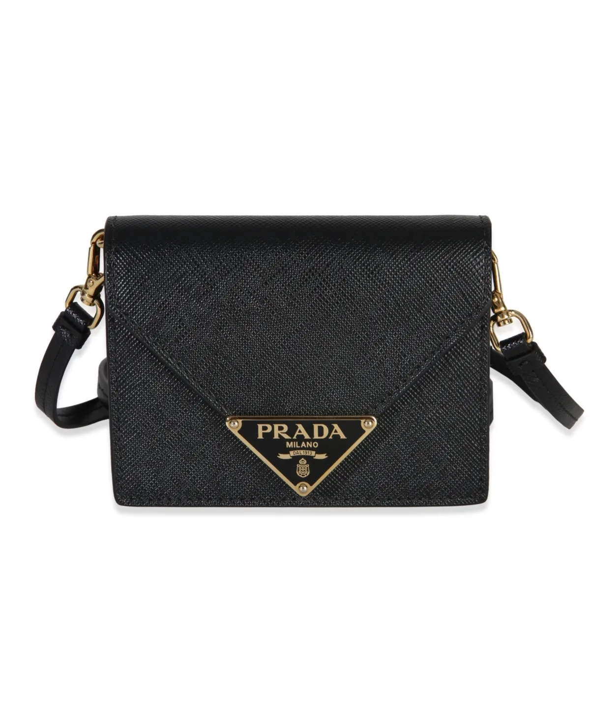 Pre-Owned Saffiano Card Holder with Strap by Prada