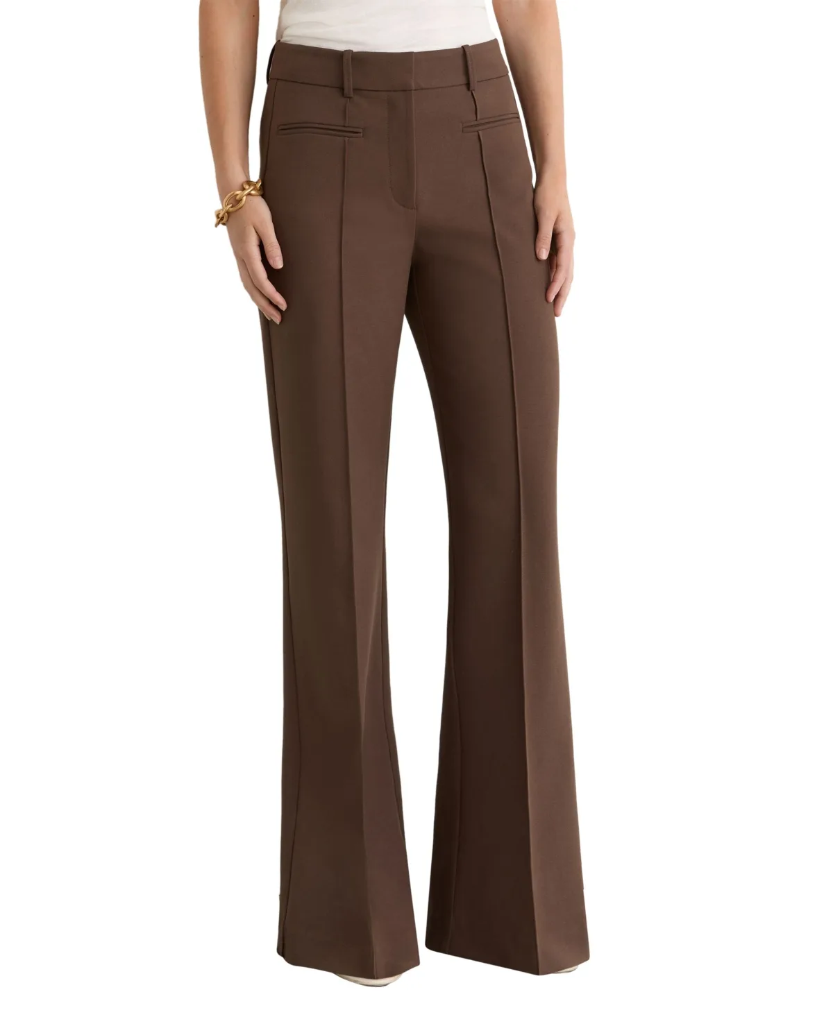 Claude High-Rise Flared Trousers by Reiss