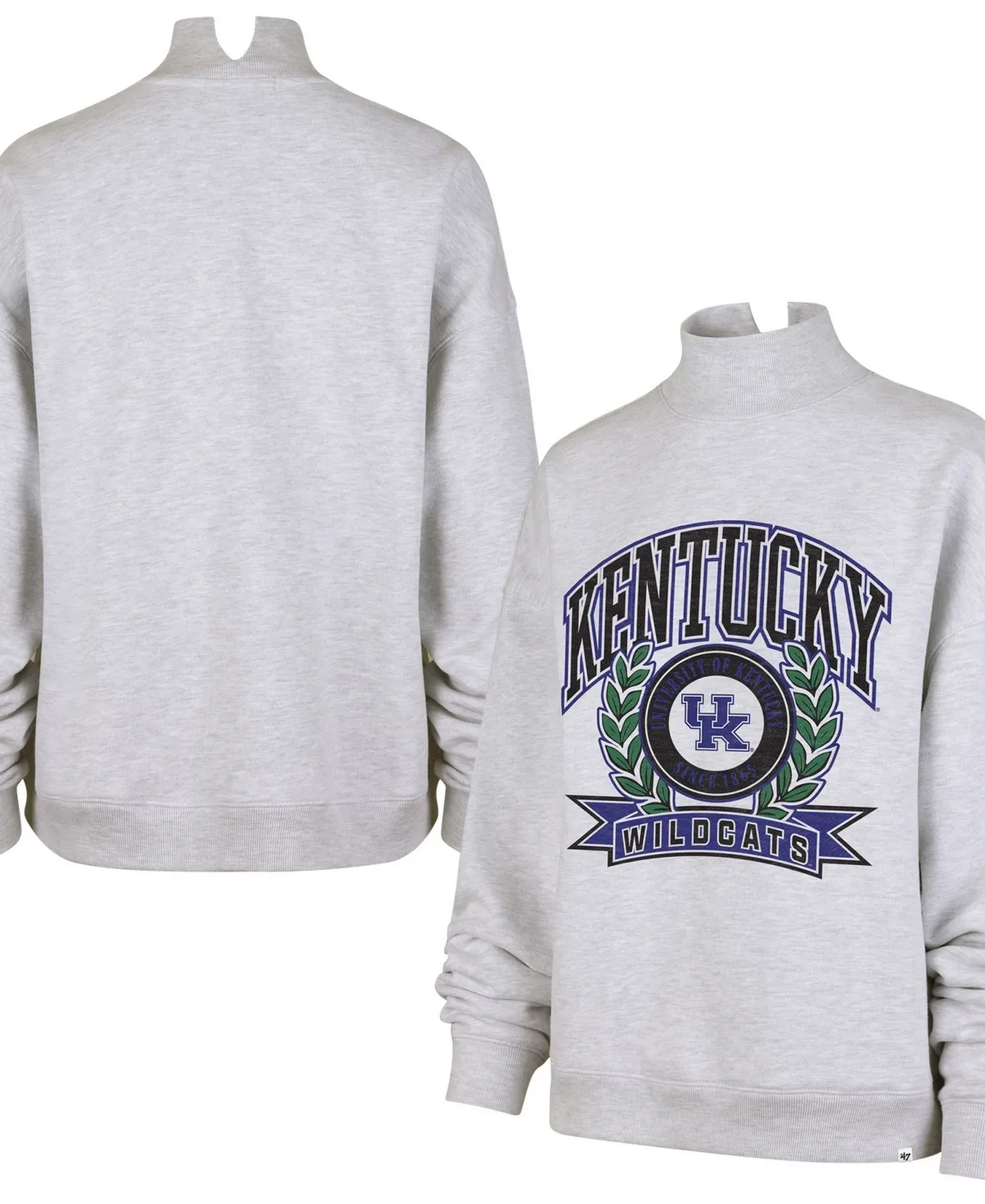 Kentucky Wildcats Laurel Arch Mock Neck Sweatshirt by 47 Brand