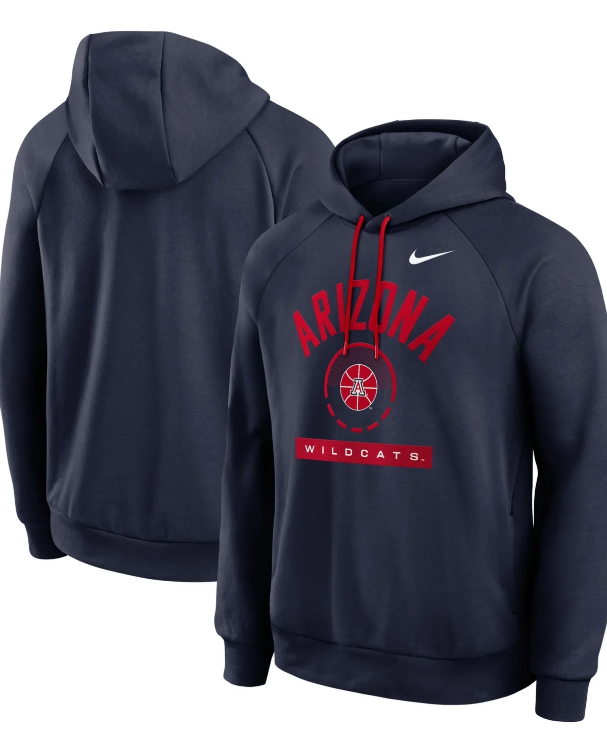 Arizona Wildcats Courtside Practice Dri-Fit Raglan Fleece Hoodie by Nike