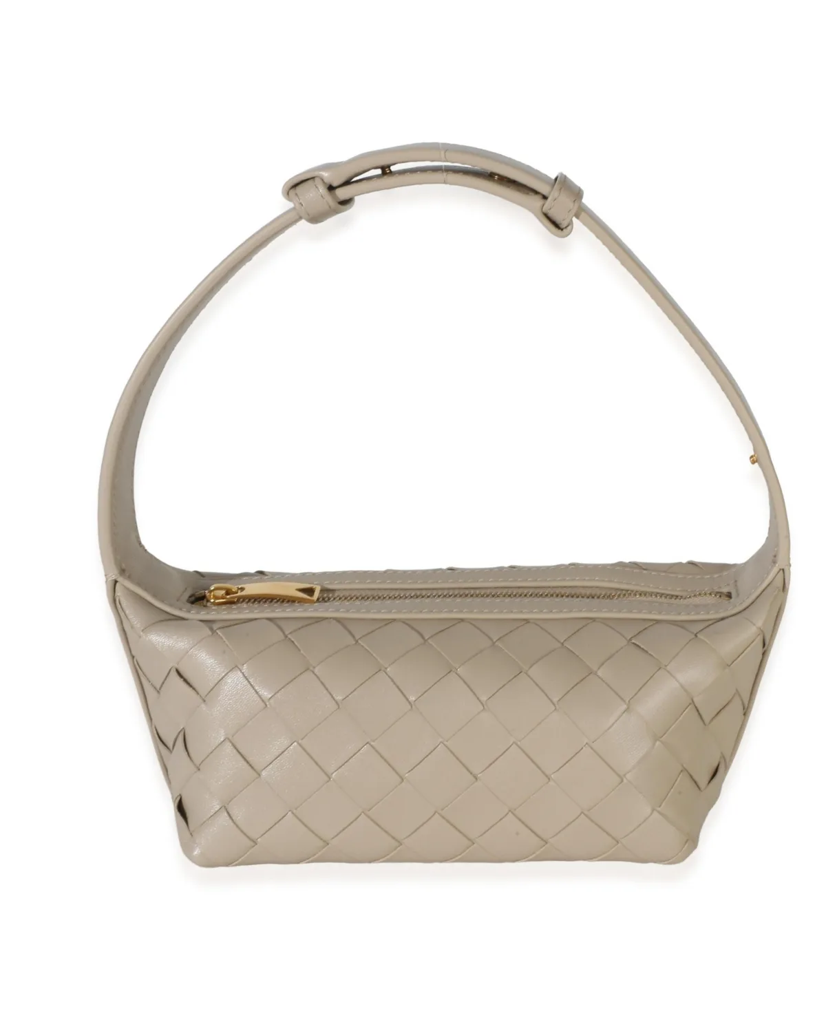Pre-Owned Beige Intrecciato Nappa Mini Wallace Top Handle by Bottega Veneta