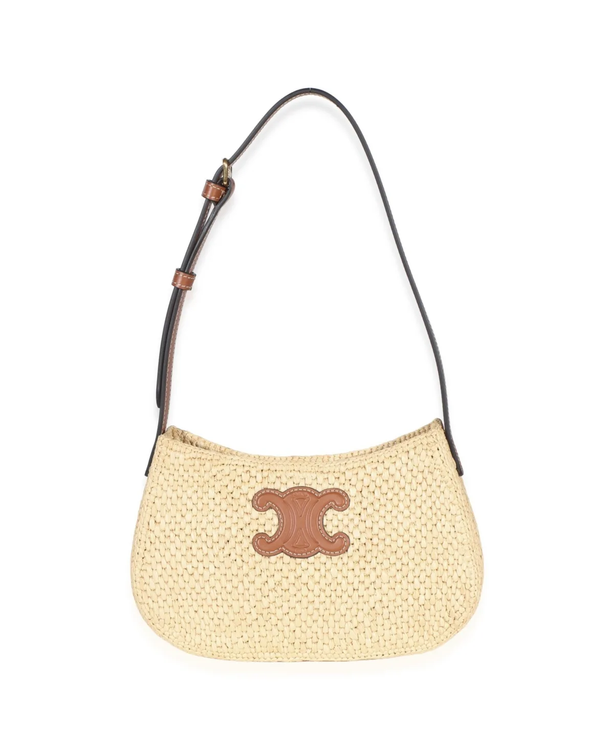 Pre-Owned Triomphe Tilly Raffia Shoulder Bag, Medium