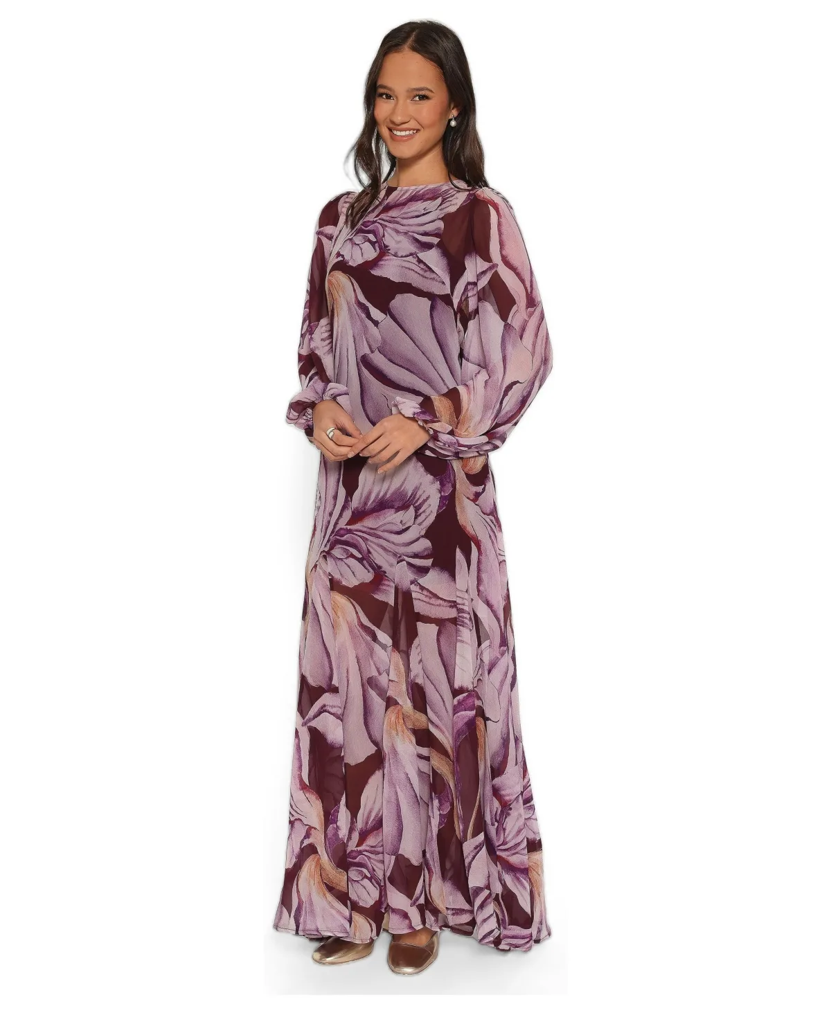 Keani Long-Sleeve Maxi Dress by Petal and Pup