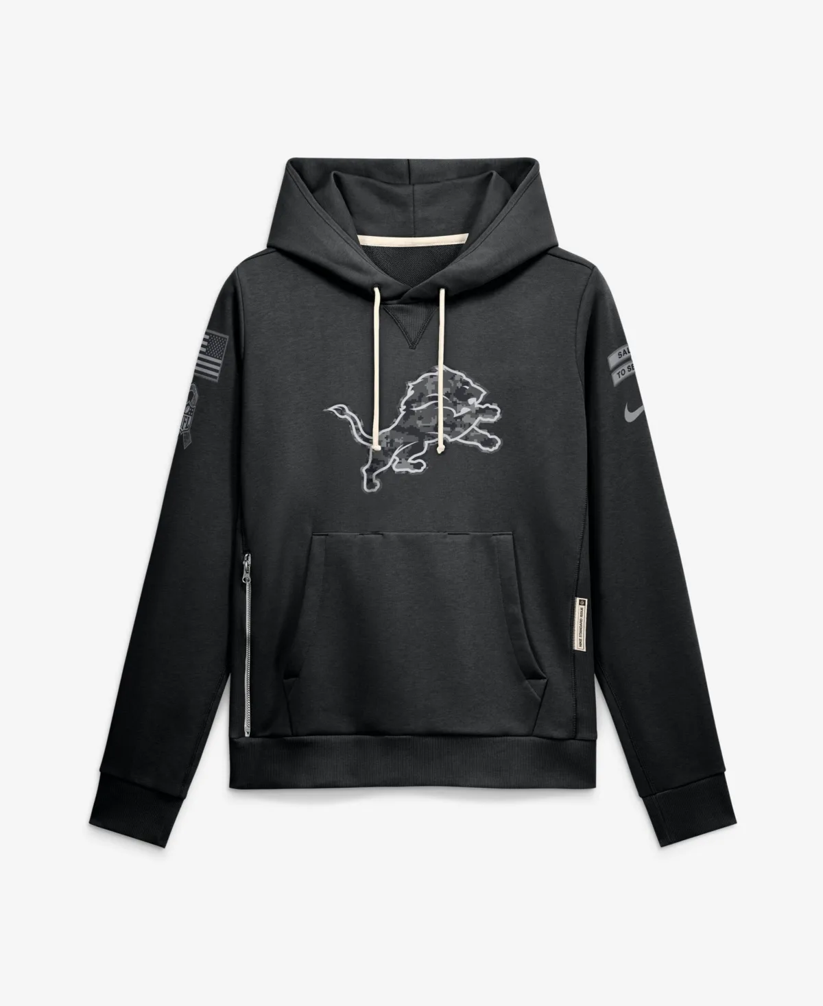 Detroit Lions 2026 Salute to Service Sideline Dri-Fit Pullover Hoodie
