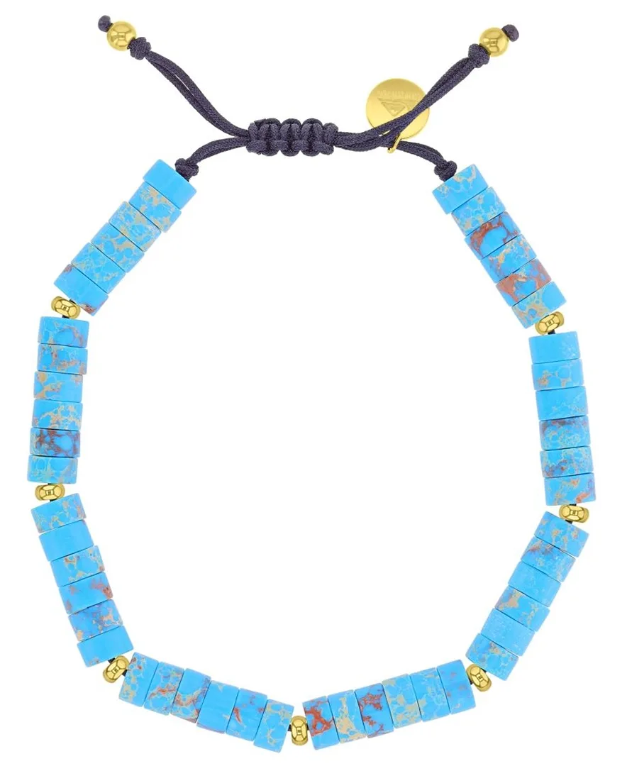18k Gold-Plated Steel Adjustable Bracelet by Quiksilver