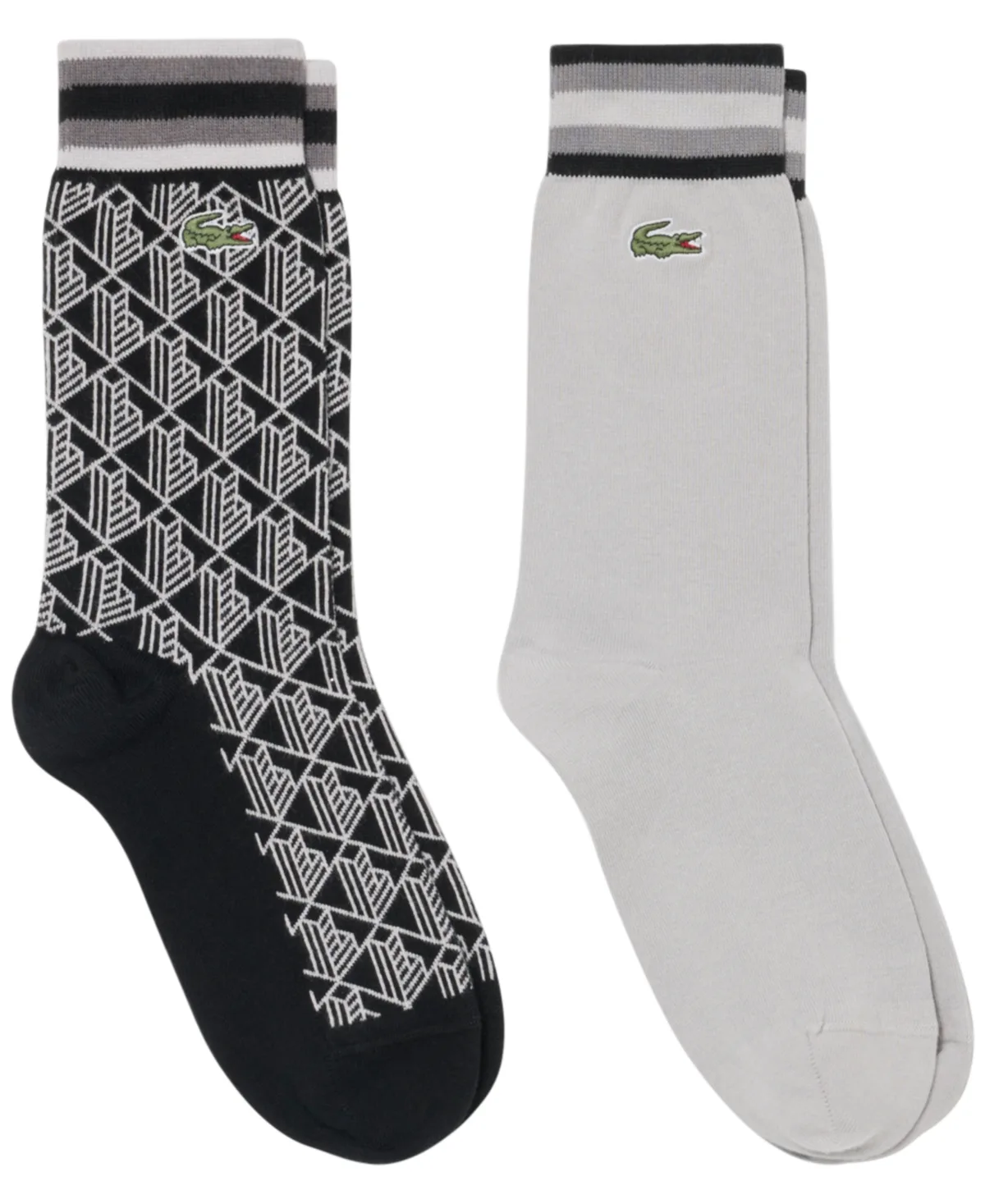 Ribbed Crew Socks, 2-Pack