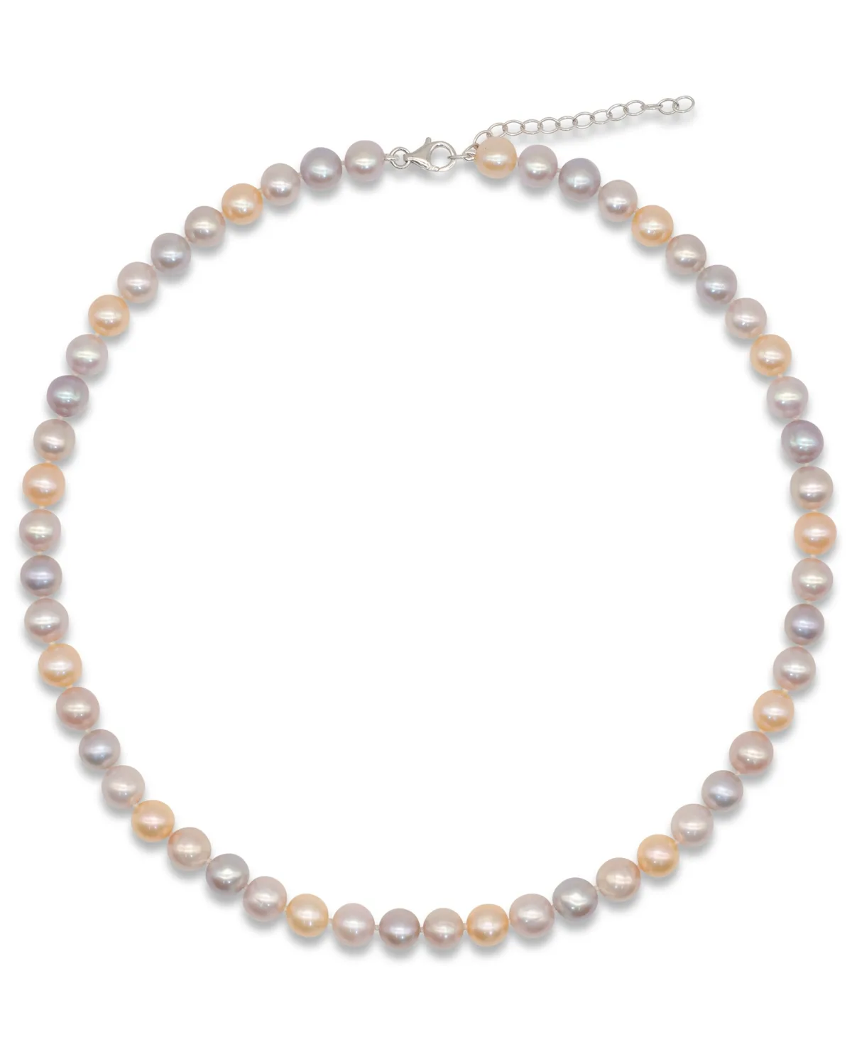 Cultured Freshwater Pearl Strand Necklace in Sterling Silver