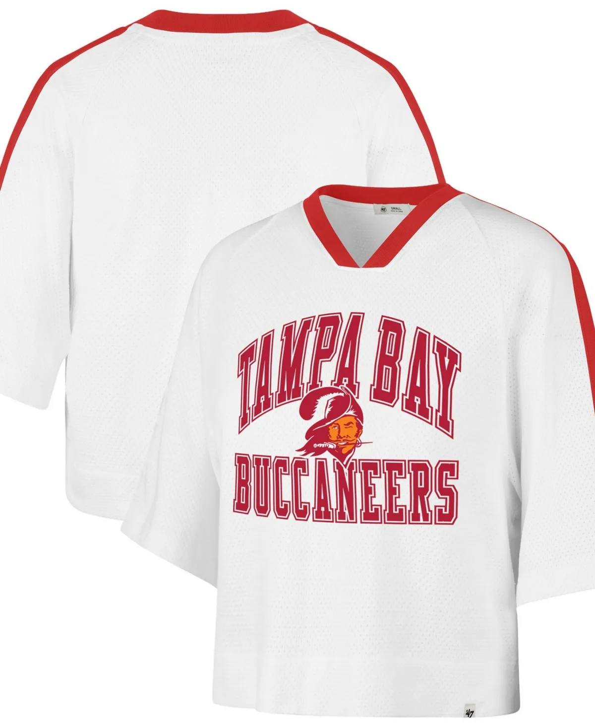 Tampa Bay Buccaneers Big Overarch Drop Needle Raglan V-Neck T-Shirt by 47 Brand
