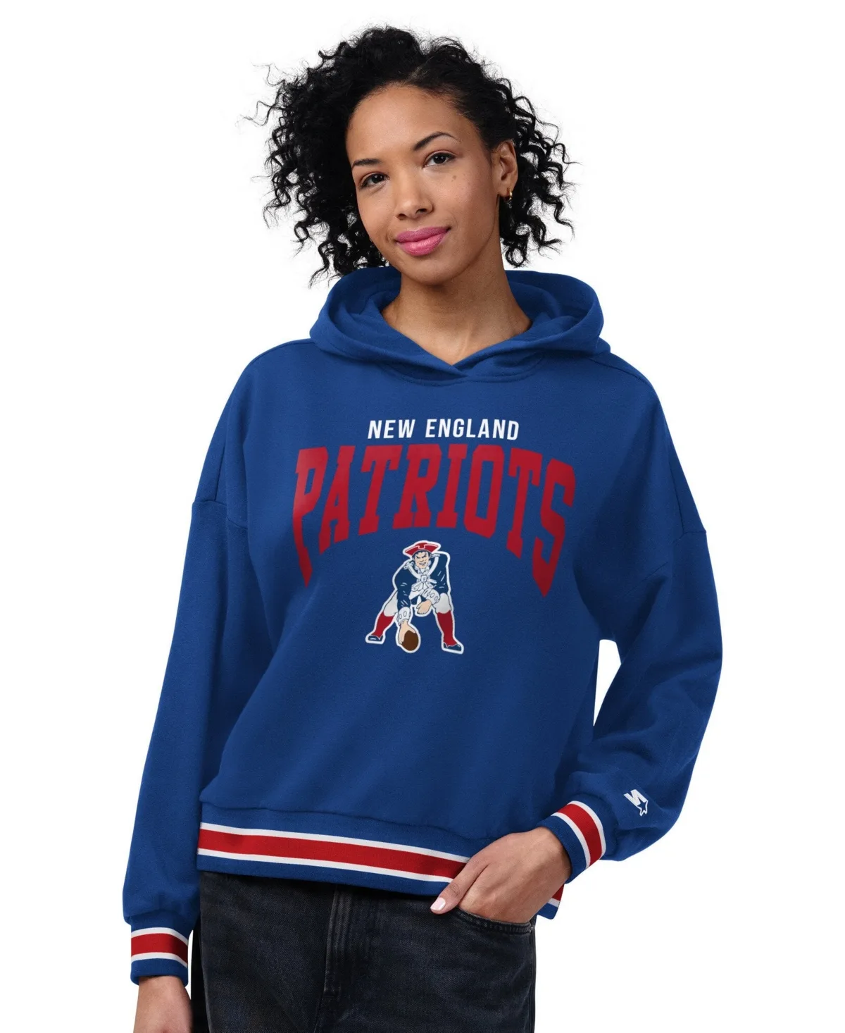 New England Patriots Vintage Home Plate Hoodie