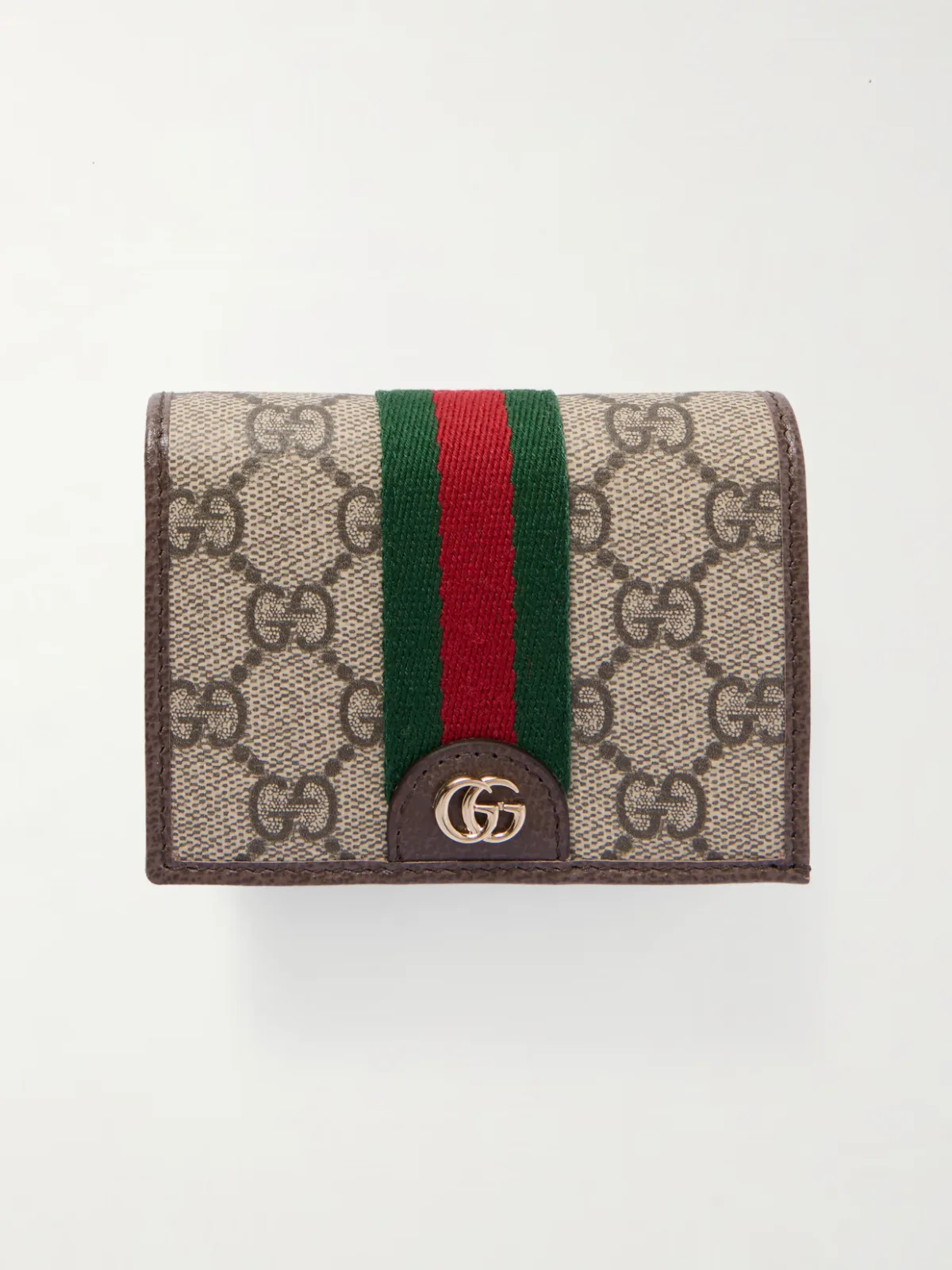 - Ophidia Leather-trimmed Printed Coated-canvas Wallet - by Gucci
