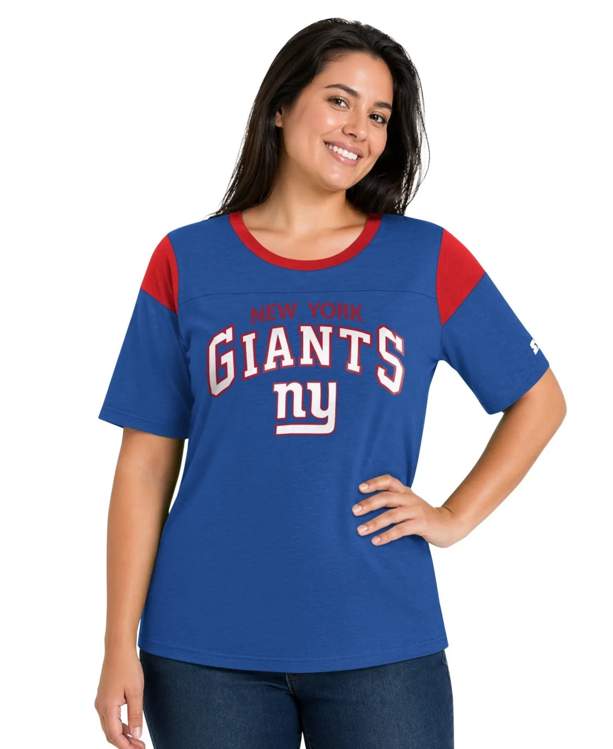 New York Giants Plus Size Linebacker Slub T-Shirt by Starter