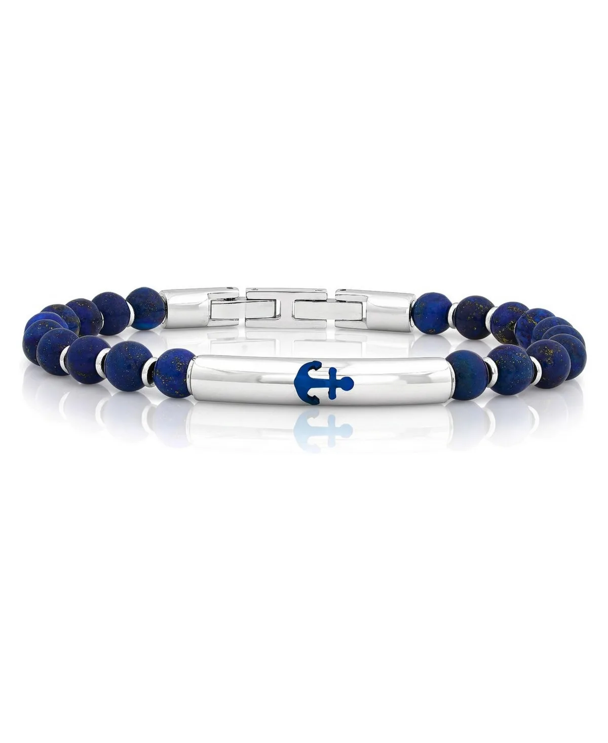 Metallo Genuine Bead Anchor Stainless Steel Bracelet by Metallo