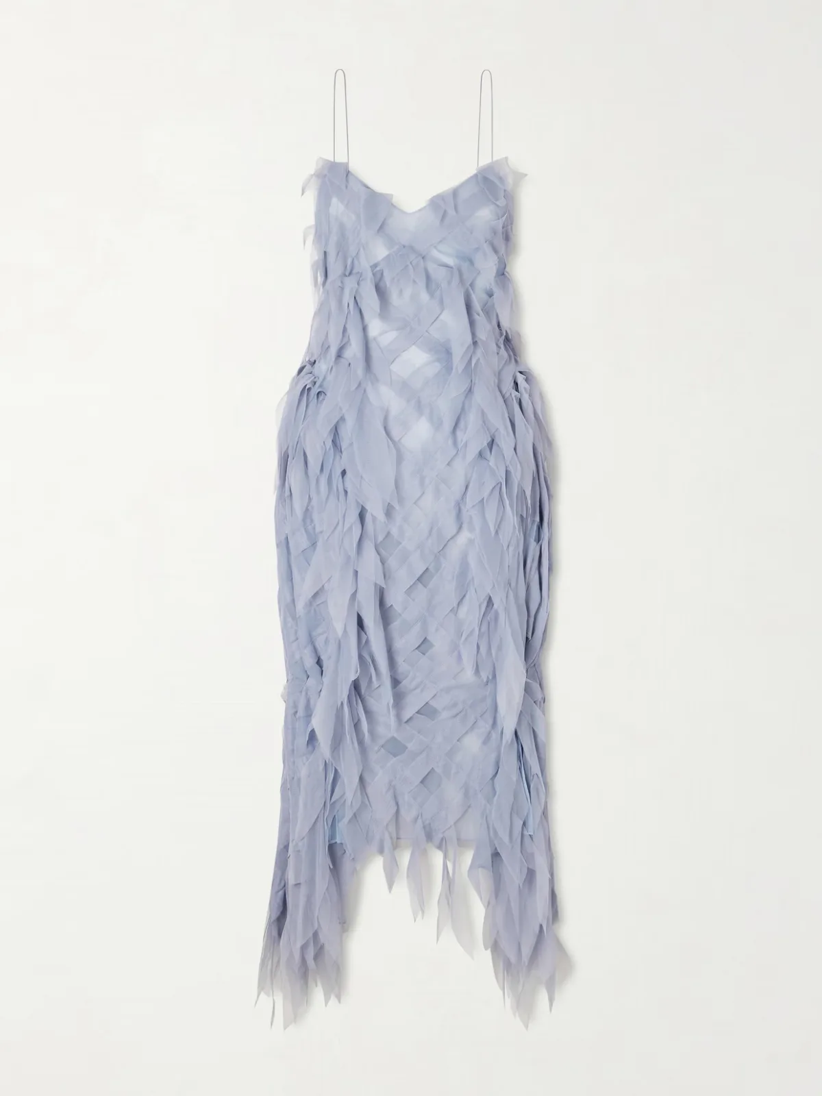 - Argyle Recycled-tulle Midi Dress -