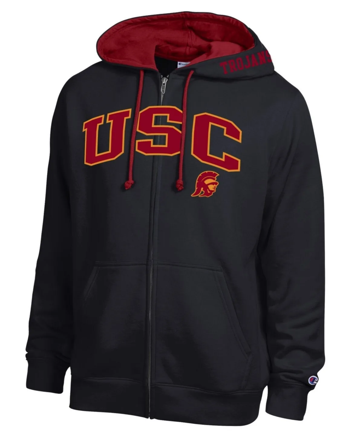 Usc Trojans Arch Logo Full-Zip Fleece Hoodie by Champion