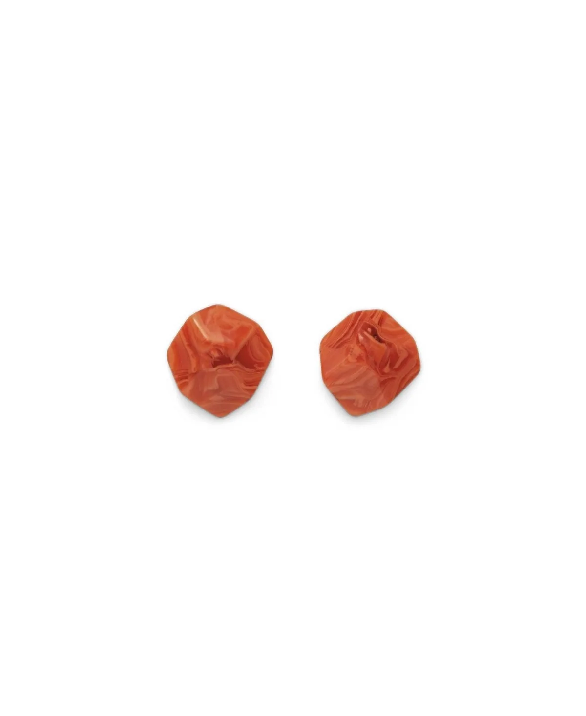 Mini Sculpture Studs in Blonde Tortoise by Machete